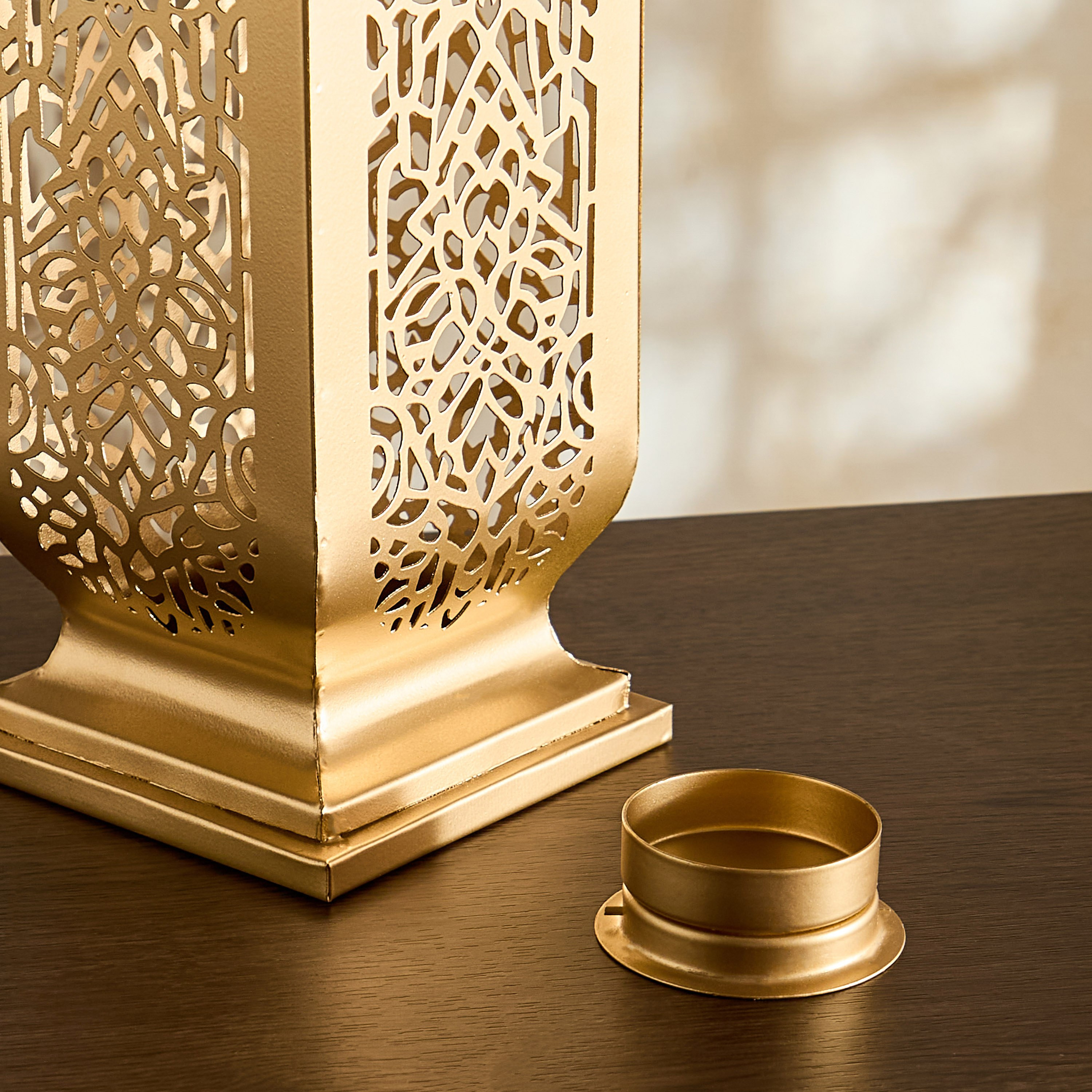 Arabesque Zaynah Decorative Cutwork Lantern - 15x15x36 cm-hbxdecorandfurnishings-homeaccessories-lanterns-image-9