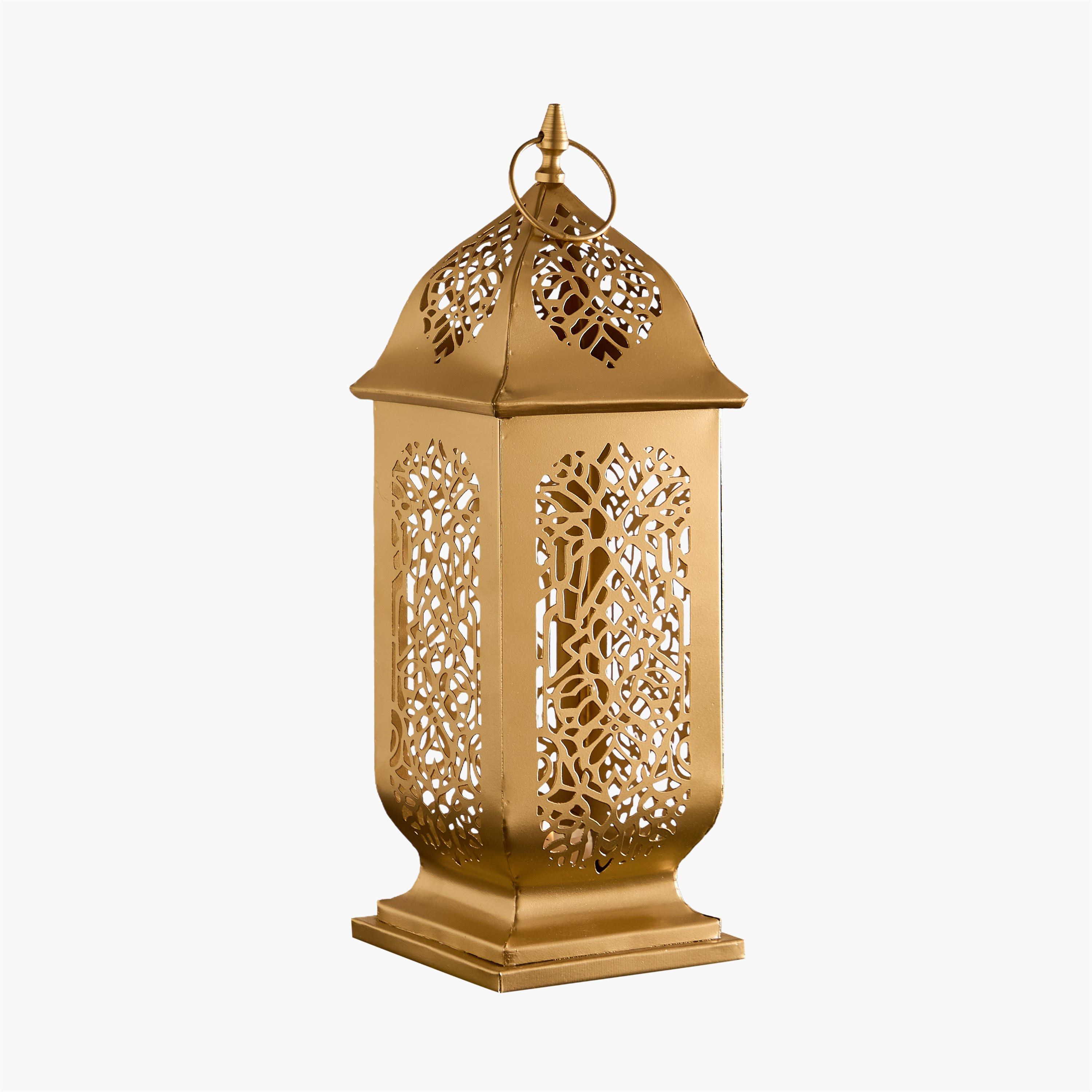 Arabesque Zaynah Decorative Cutwork Lantern - 15x15x36 cm-hbxdecorandfurnishings-homeaccessories-lanterns-image-11