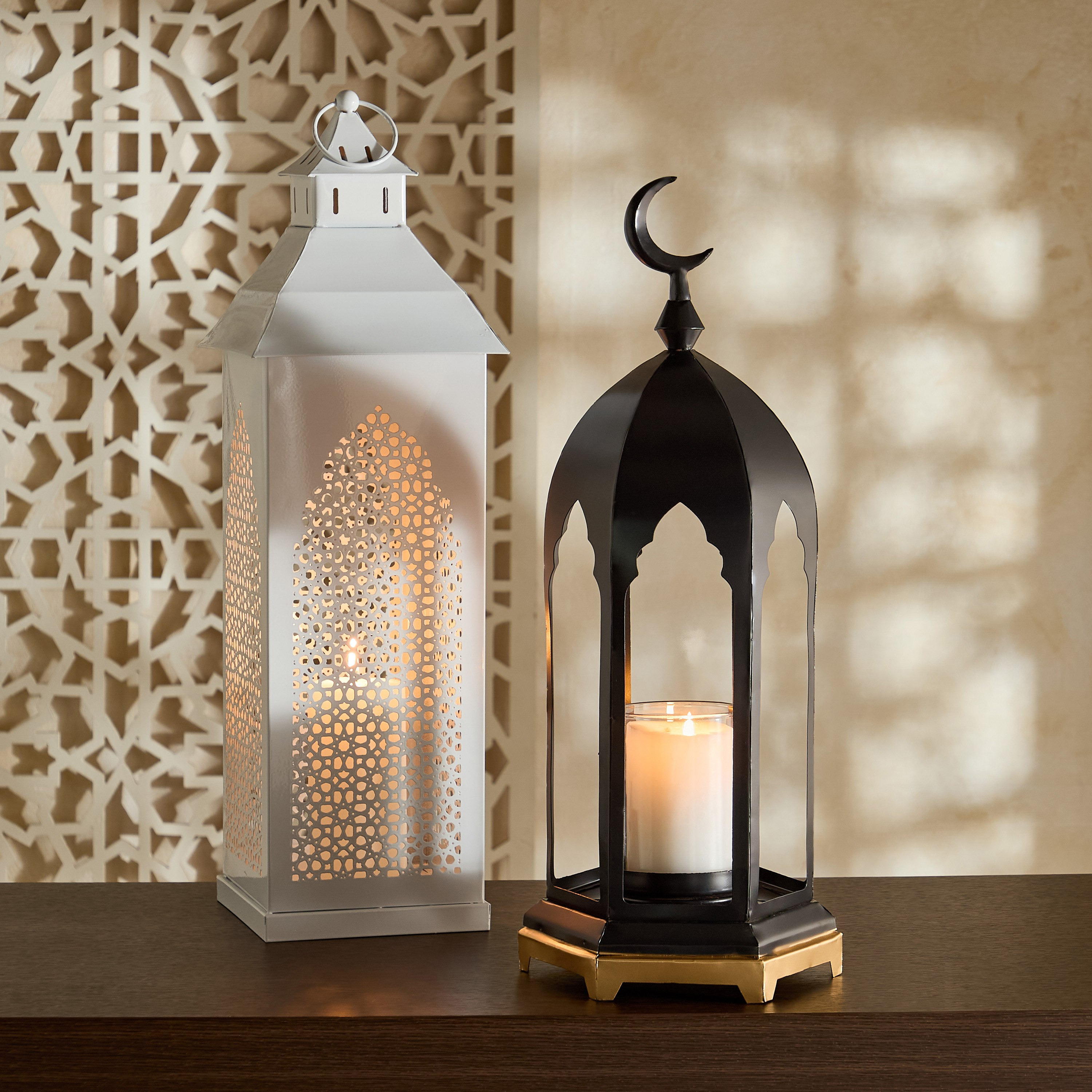 Celestial Noor Decorative Lantern - 15x15x50 cm-hbxdecorandfurnishings-homeaccessories-lanterns-image-9