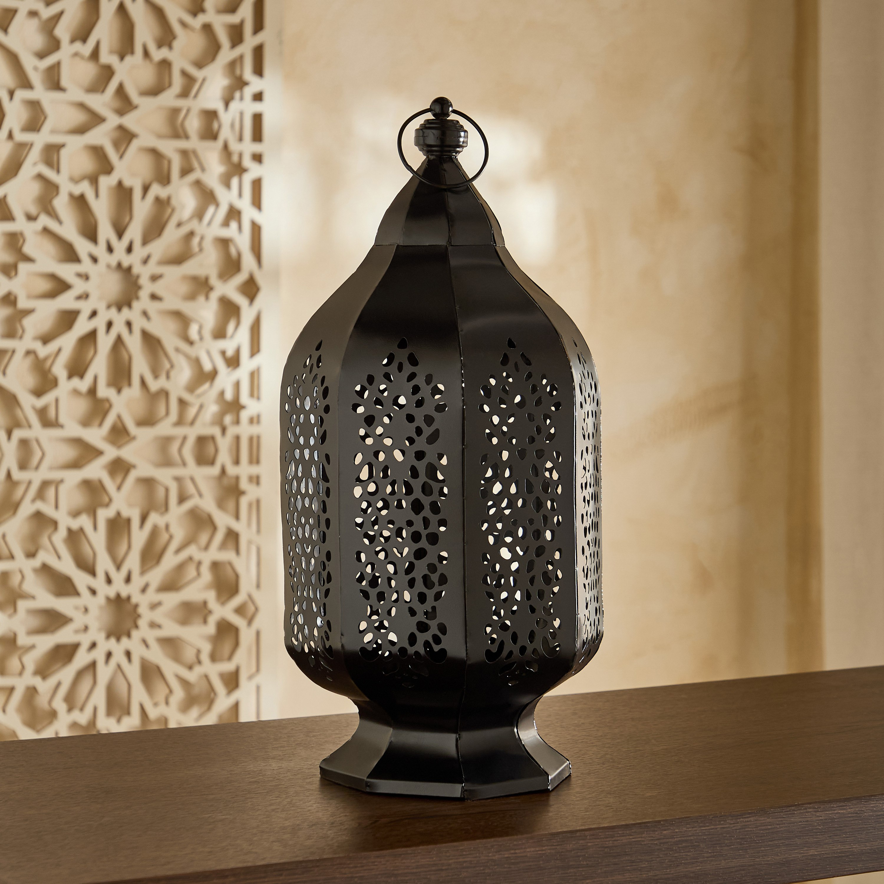 Arabesque Zaynah Decorative Cutwork Lantern - 20x20x42 cm-hbxdecorandfurnishings-homeaccessories-lanterns-image-7