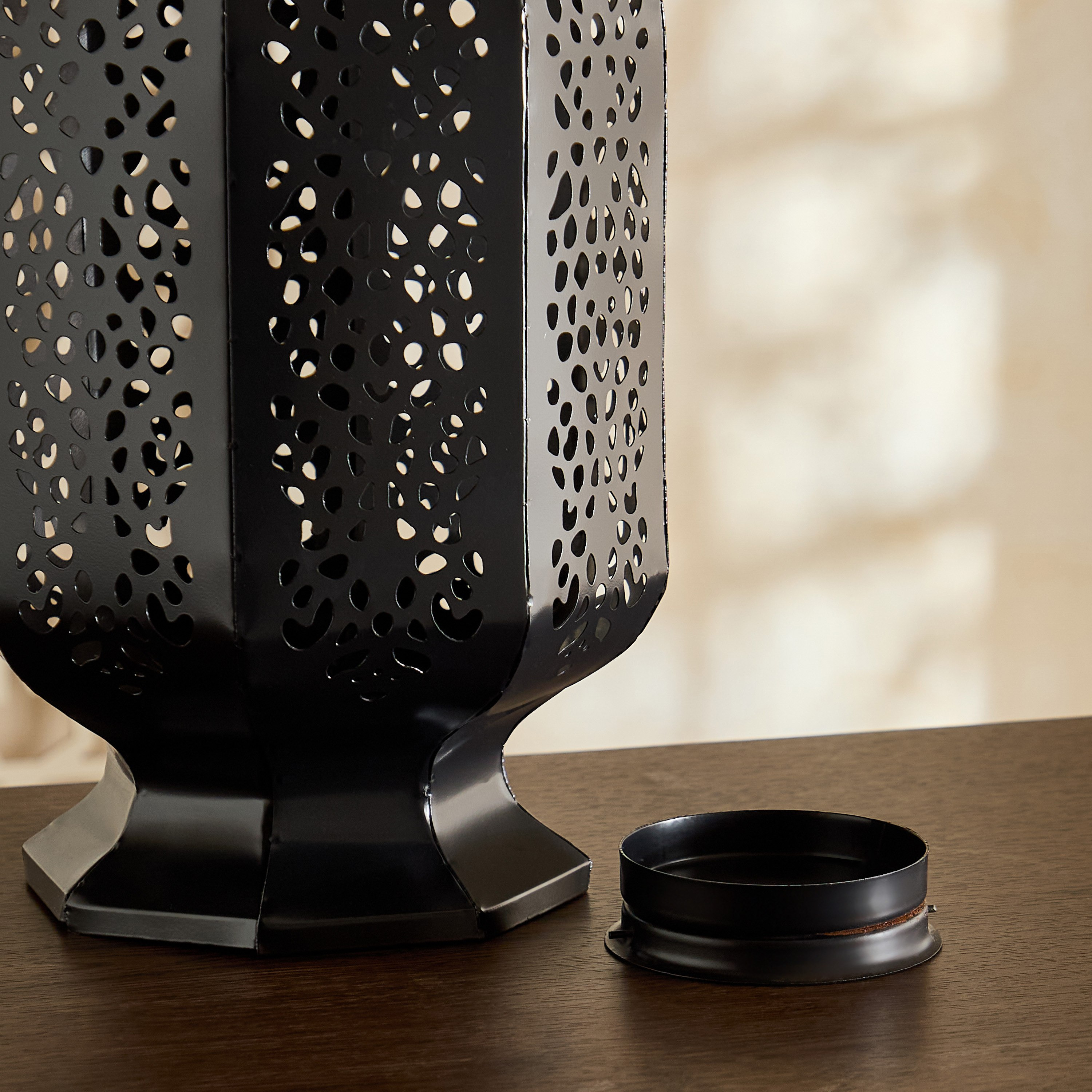 Arabesque Zaynah Decorative Cutwork Lantern - 20x20x42 cm-hbxdecorandfurnishings-homeaccessories-lanterns-image-9
