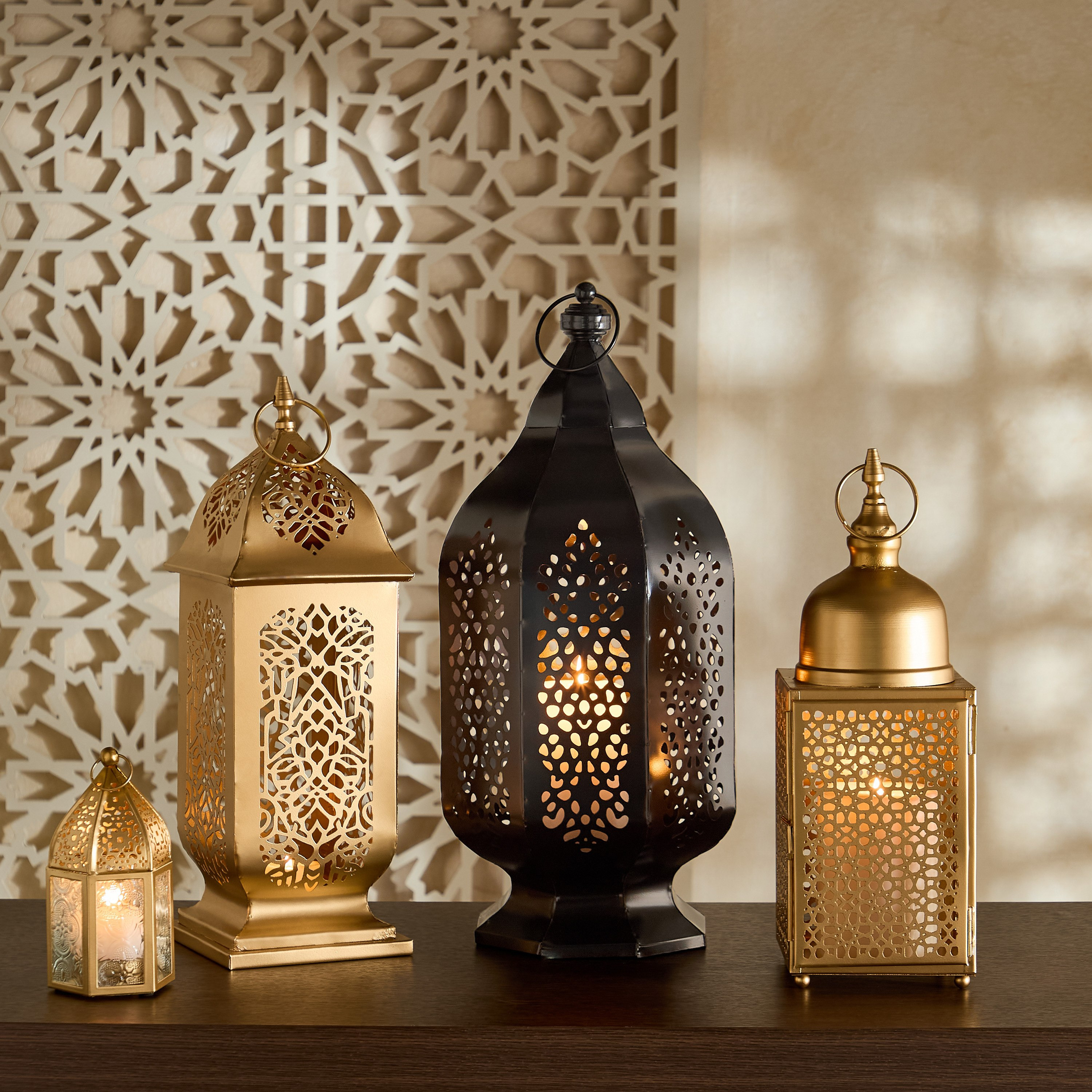 Arabesque Zaynah Decorative Cutwork Lantern - 20x20x42 cm-hbxdecorandfurnishings-homeaccessories-lanterns-image-10