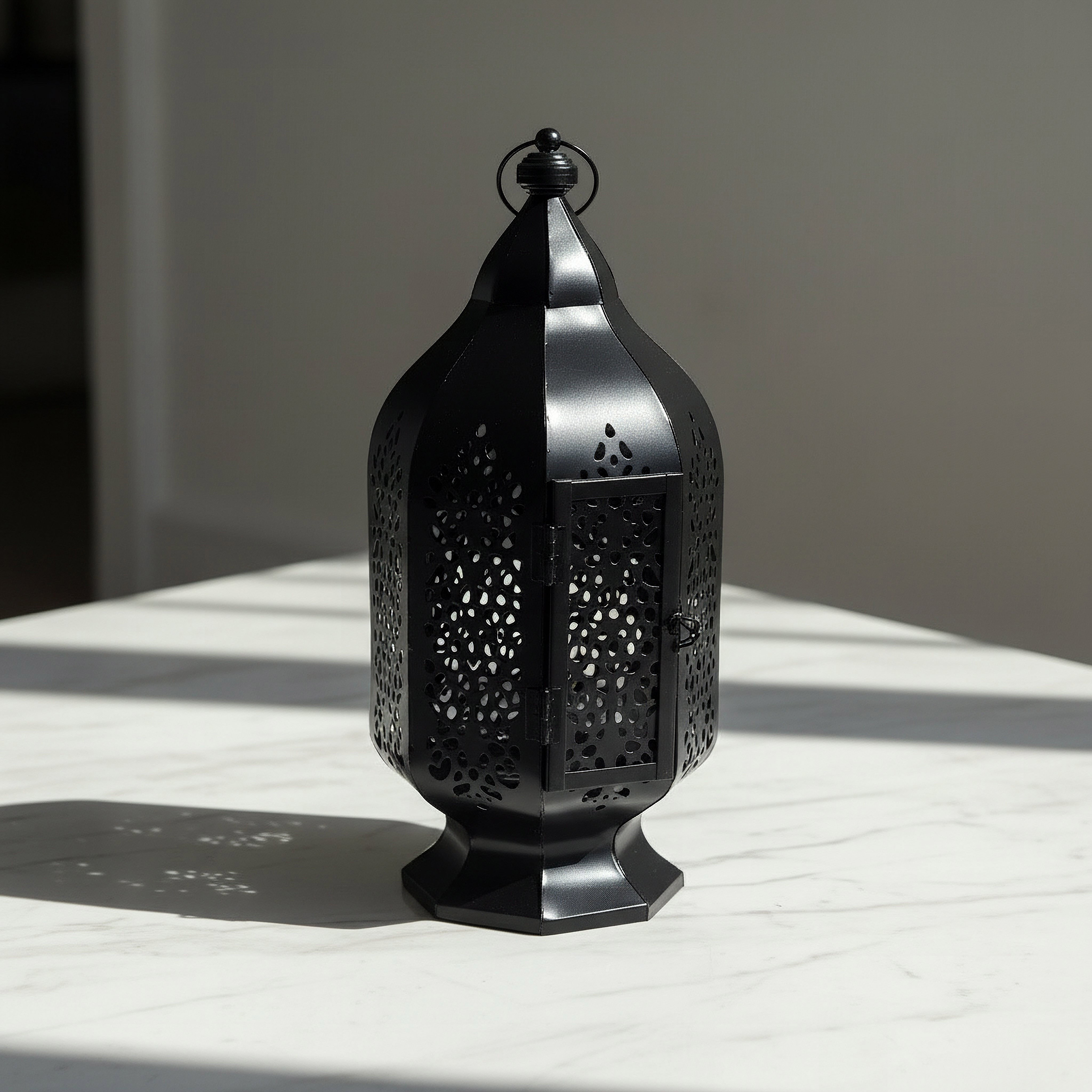 Arabesque Zaynah Decorative Cutwork Lantern - 20x20x42 cm-hbxdecorandfurnishings-homeaccessories-lanterns-image-1