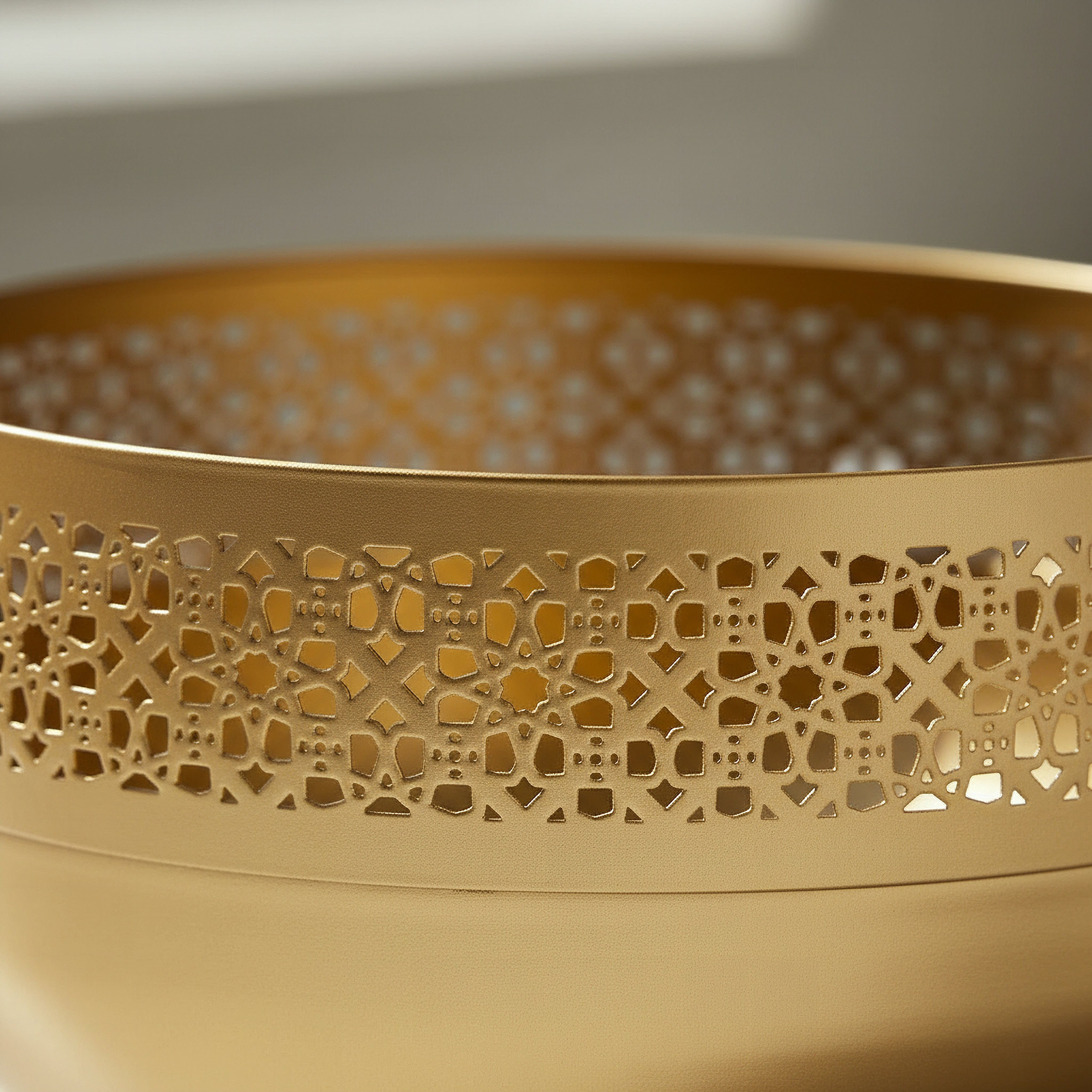 Arabesque Zaynah Decorative Cutwork Centrepiece Bowl - 28x28x13.5 cm-hbxdecorandfurnishings-homeaccessories-bowls-image-2