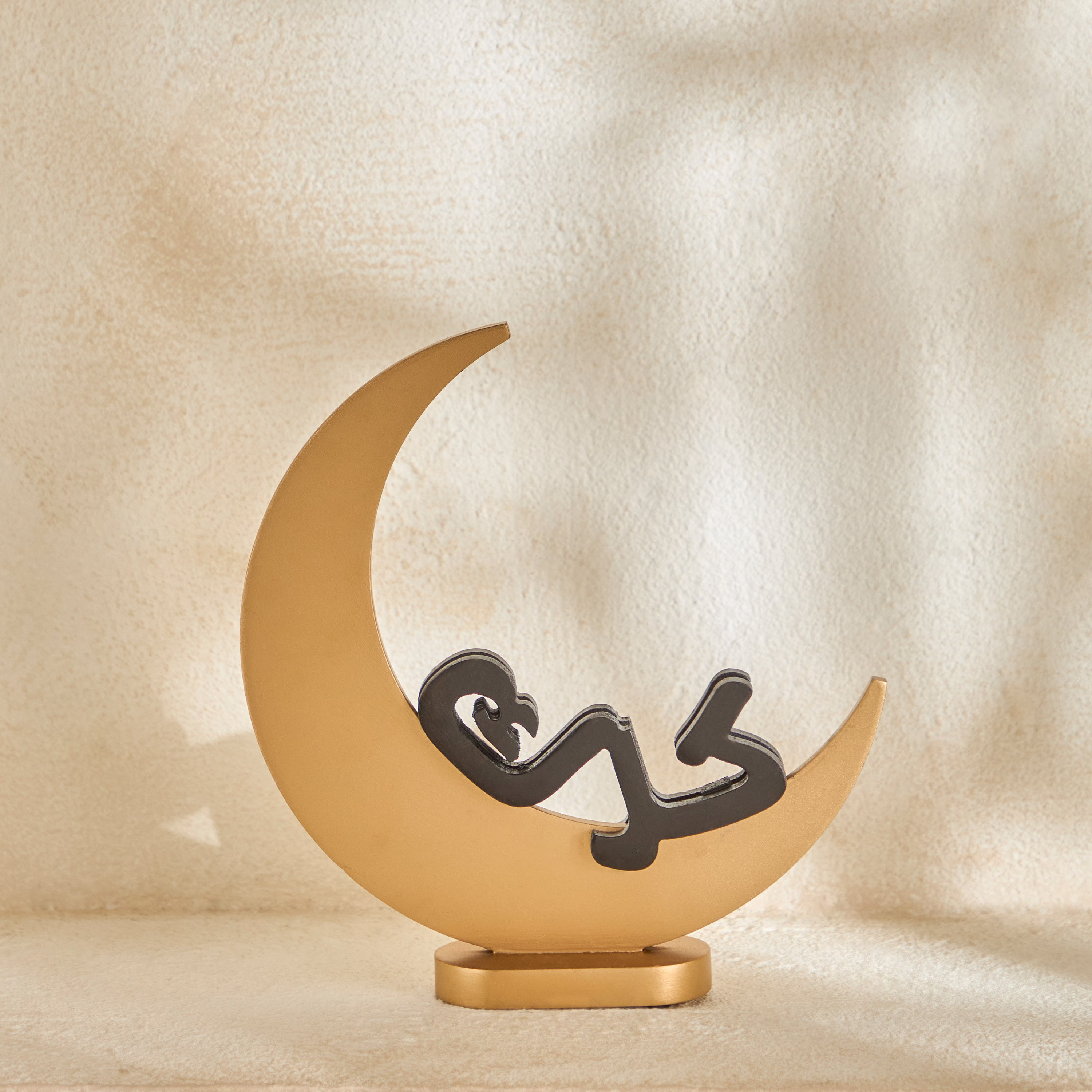 Celestial Layali Noor Decorative Crescent Moon Accent - 19.5x5x24 cm-hbxhomeware-homedecor-figurinesandornaments-image-1