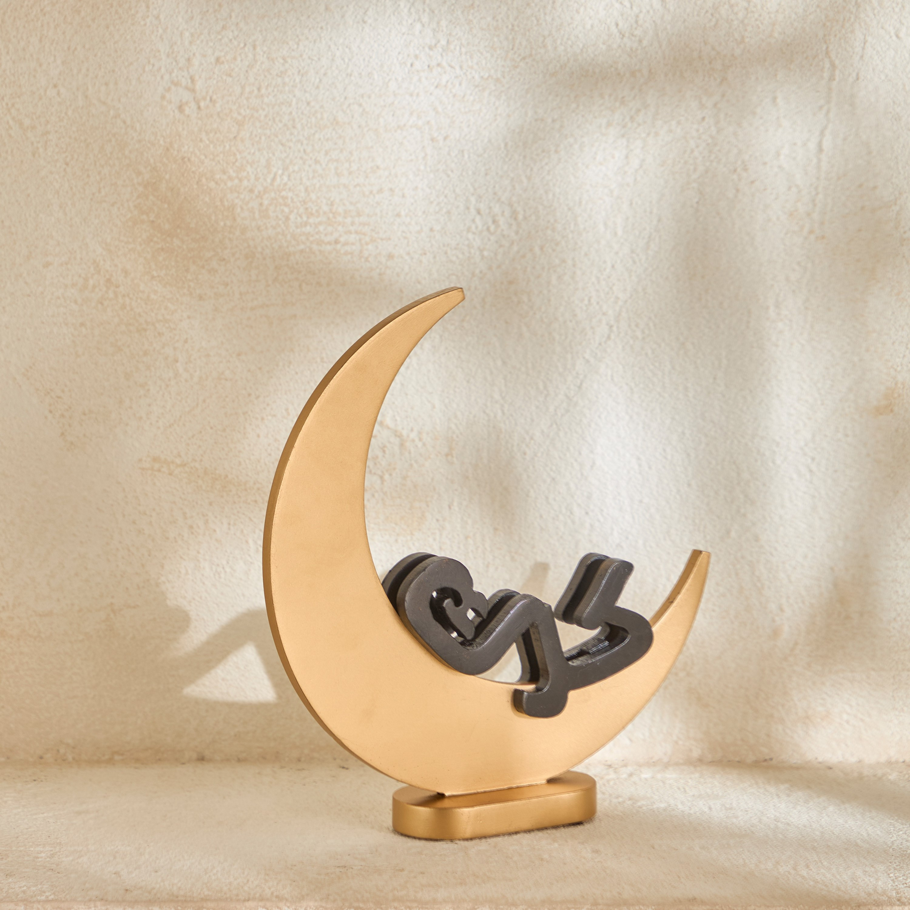 Celestial Layali Noor Decorative Crescent Moon Accent - 19.5x5x24 cm-hbxhomeware-homedecor-figurinesandornaments-image-2