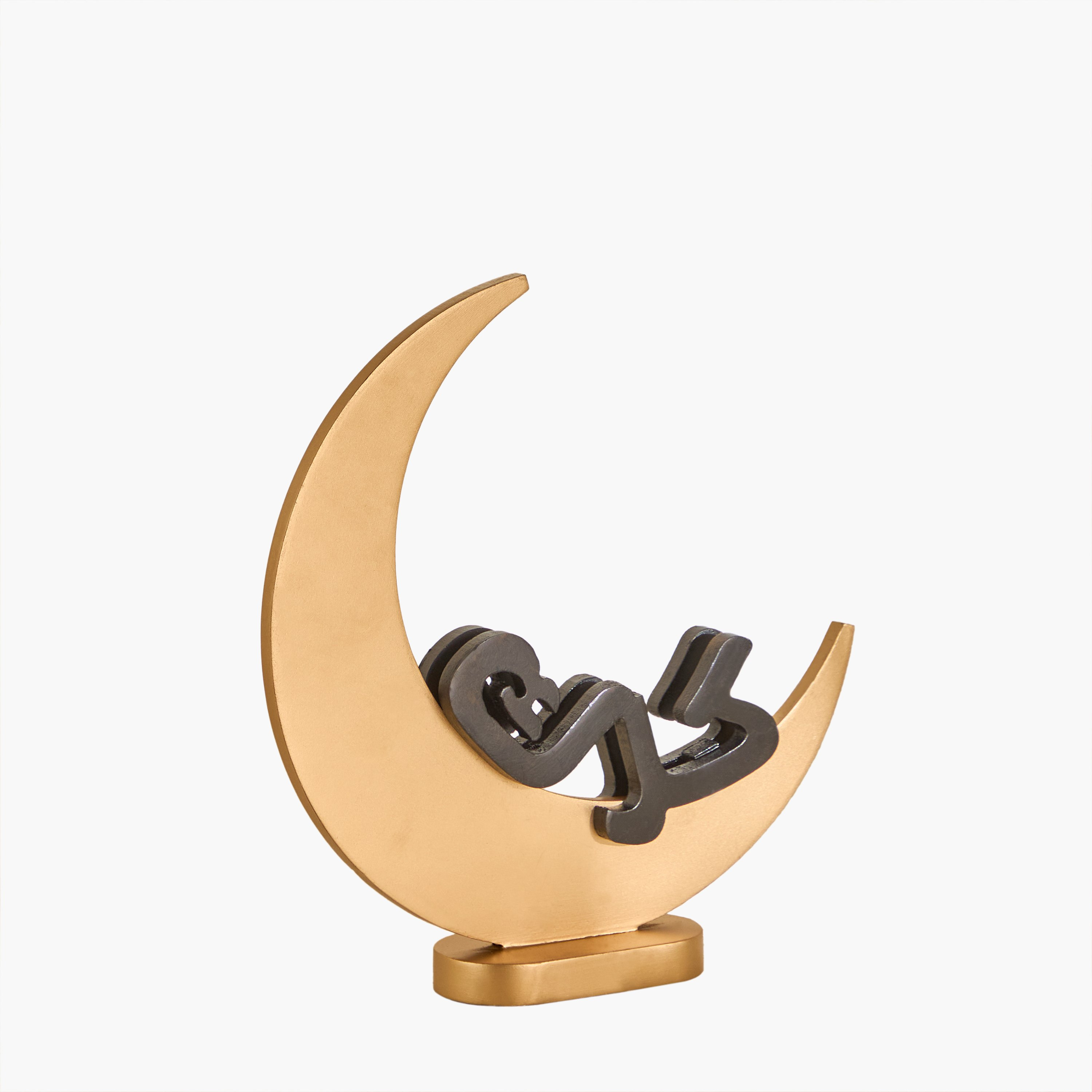 Celestial Layali Noor Decorative Crescent Moon Accent - 19.5x5x24 cm-hbxhomeware-homedecor-figurinesandornaments-image-5