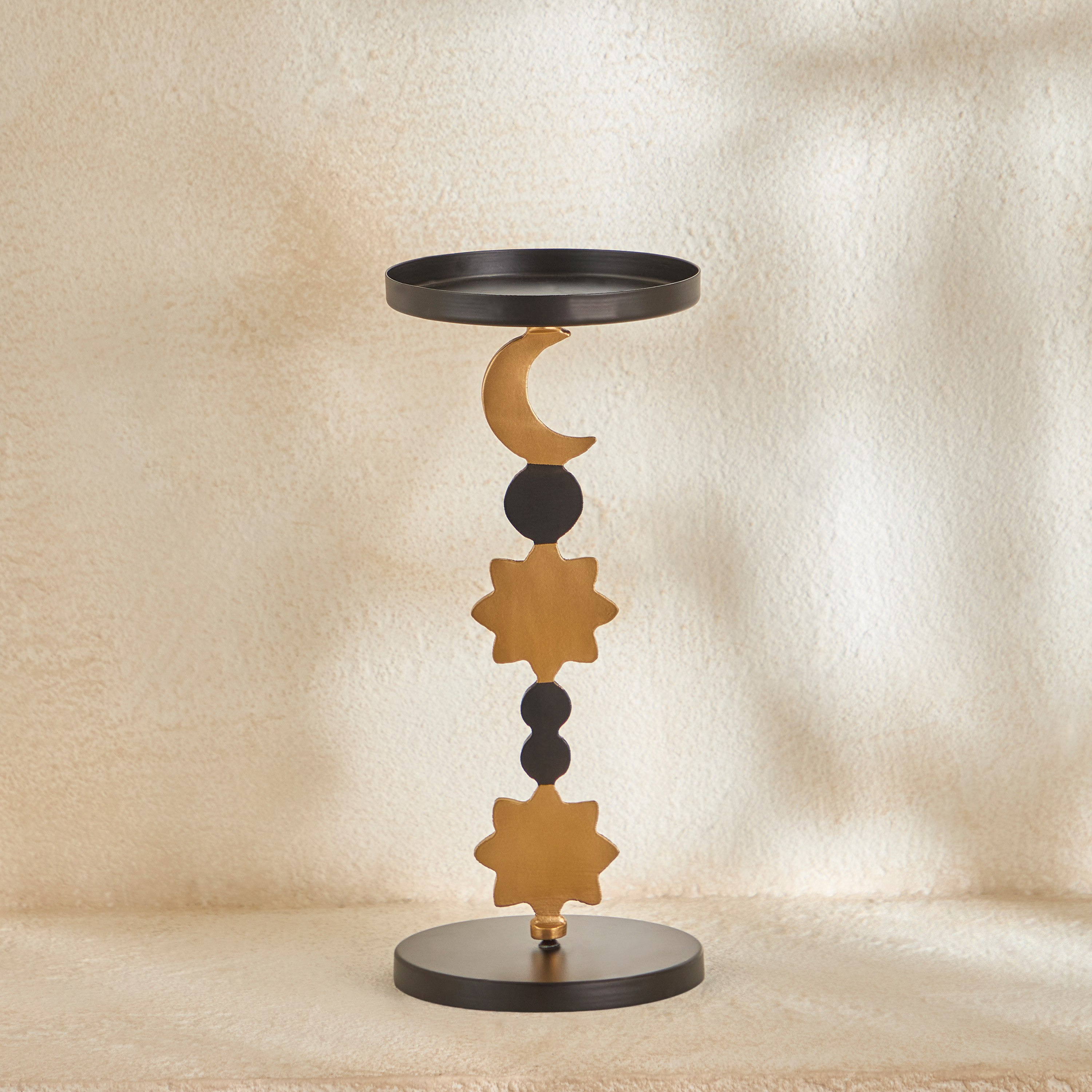Celestial Layali Noor Decorative Pillar Candleholder - 15x15x28 cm-hbxlivingroom-decorandaccessories-candleholders-image-2