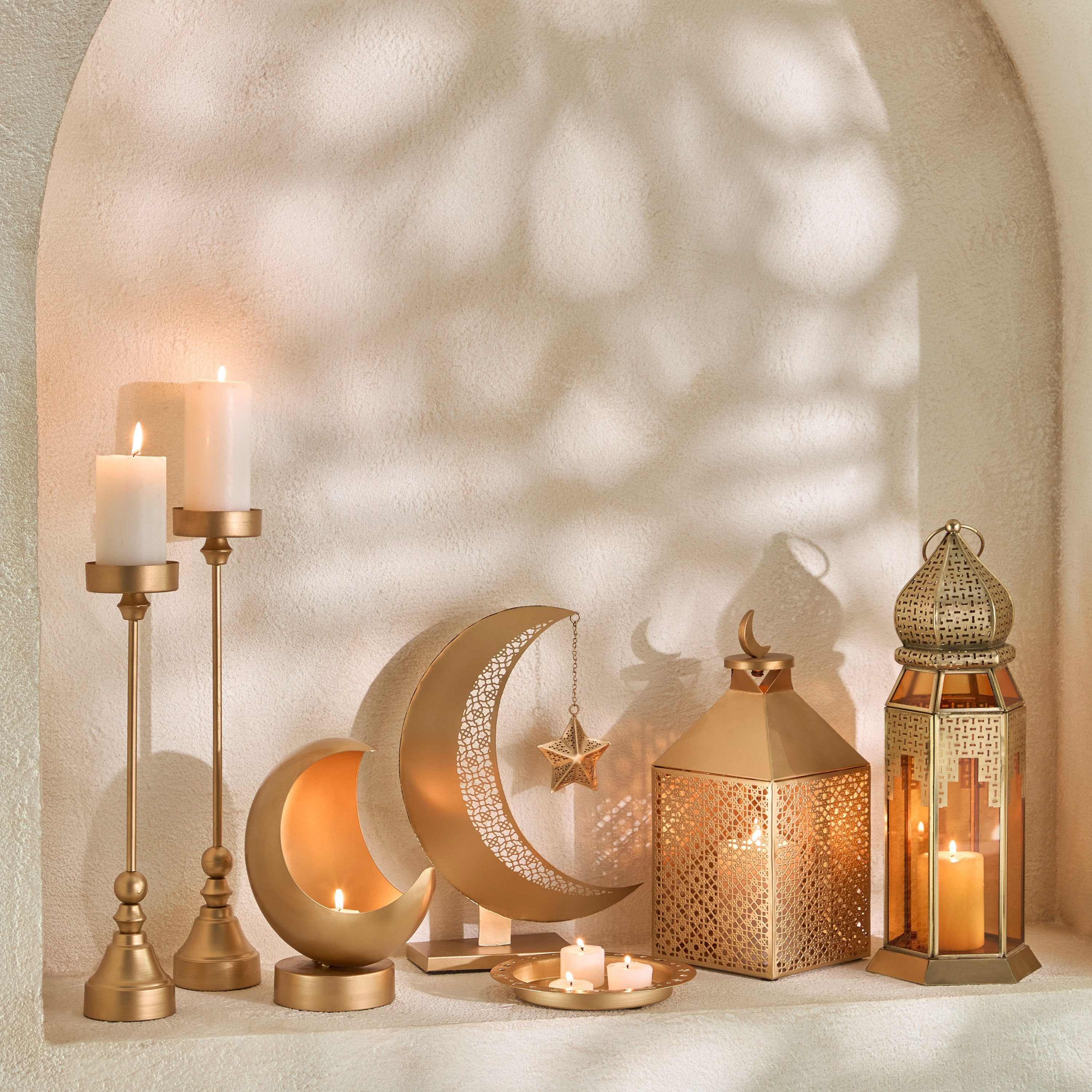 Celestial Layali Noor Decorative Moon and Star Accent - 23.5x10x32 cm-hbxhomeware-homedecor-figurinesandornaments-image-4