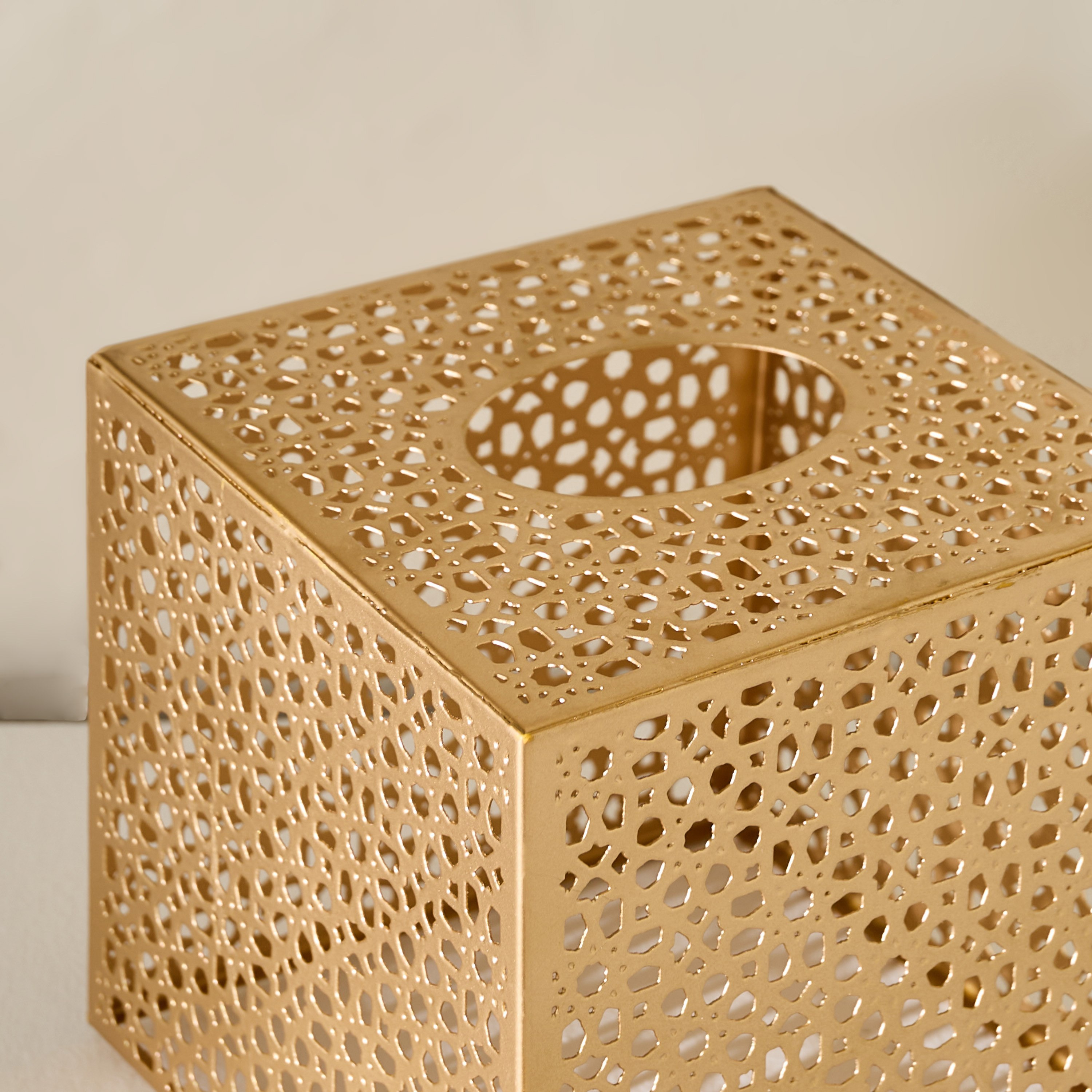 Arabesque Zaynah Decorative Cutwork Tissue Box - 14x14x14 cm-hbxdecorandfurnishings-homeaccessories-novelties-image-3
