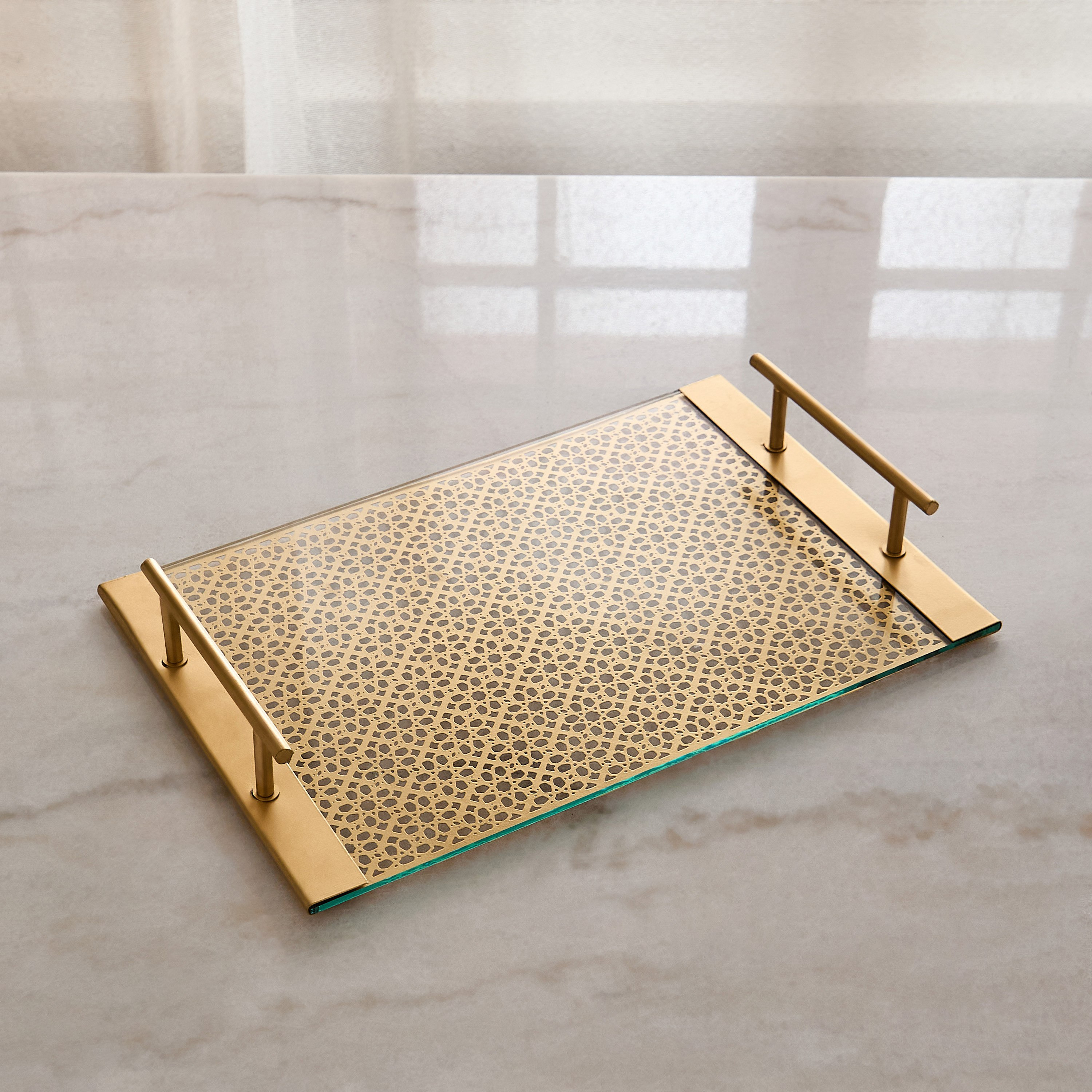 Arabesque Zaynah Decorative Cutwork Tray - 38x25x5 cm-hbxhomeware-hbxdecorandfurnishings-image-6