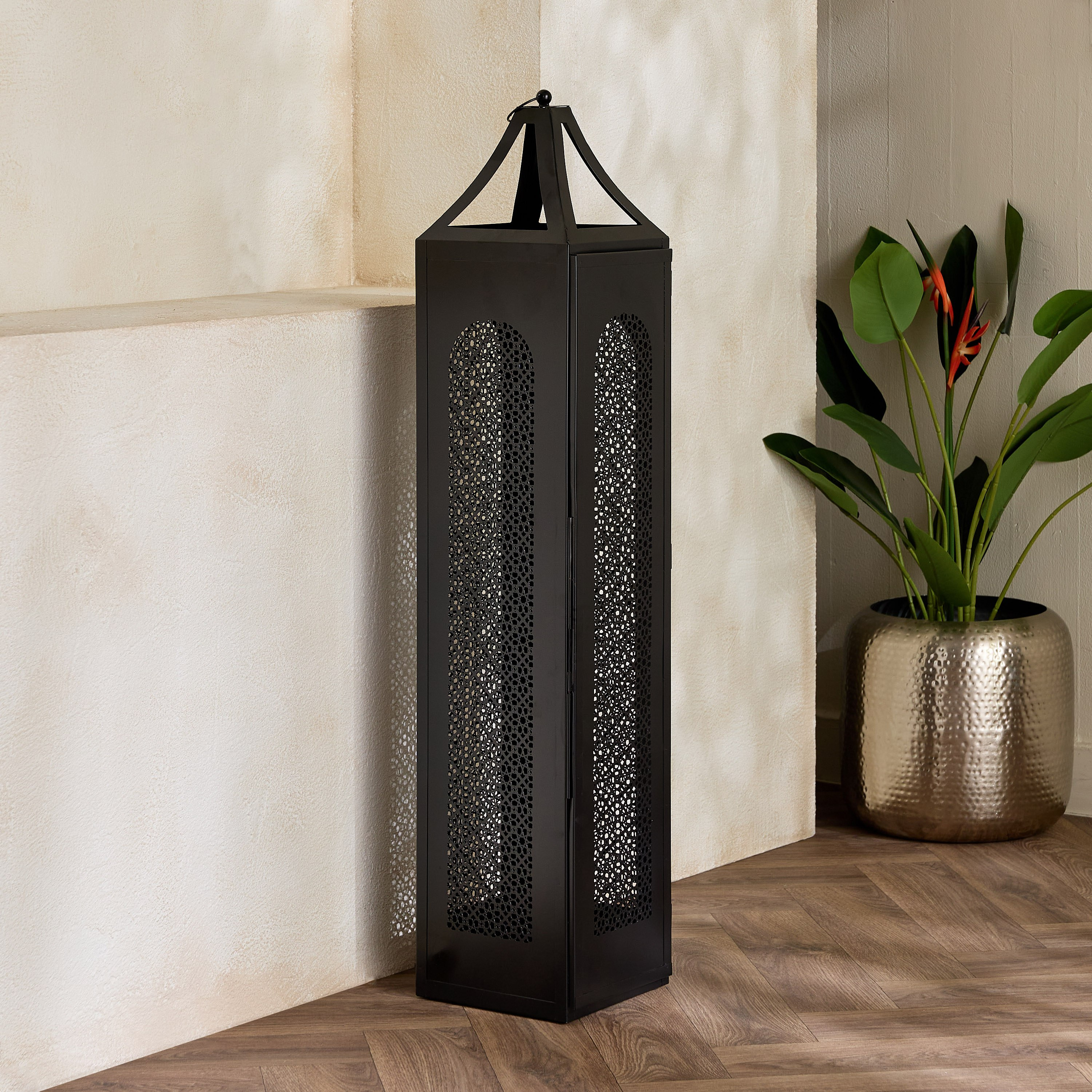 Celestial Layali Noor Decorative Lantern - 20x20x100 cm-hbxdecorandfurnishings-homeaccessories-lanterns-image-2
