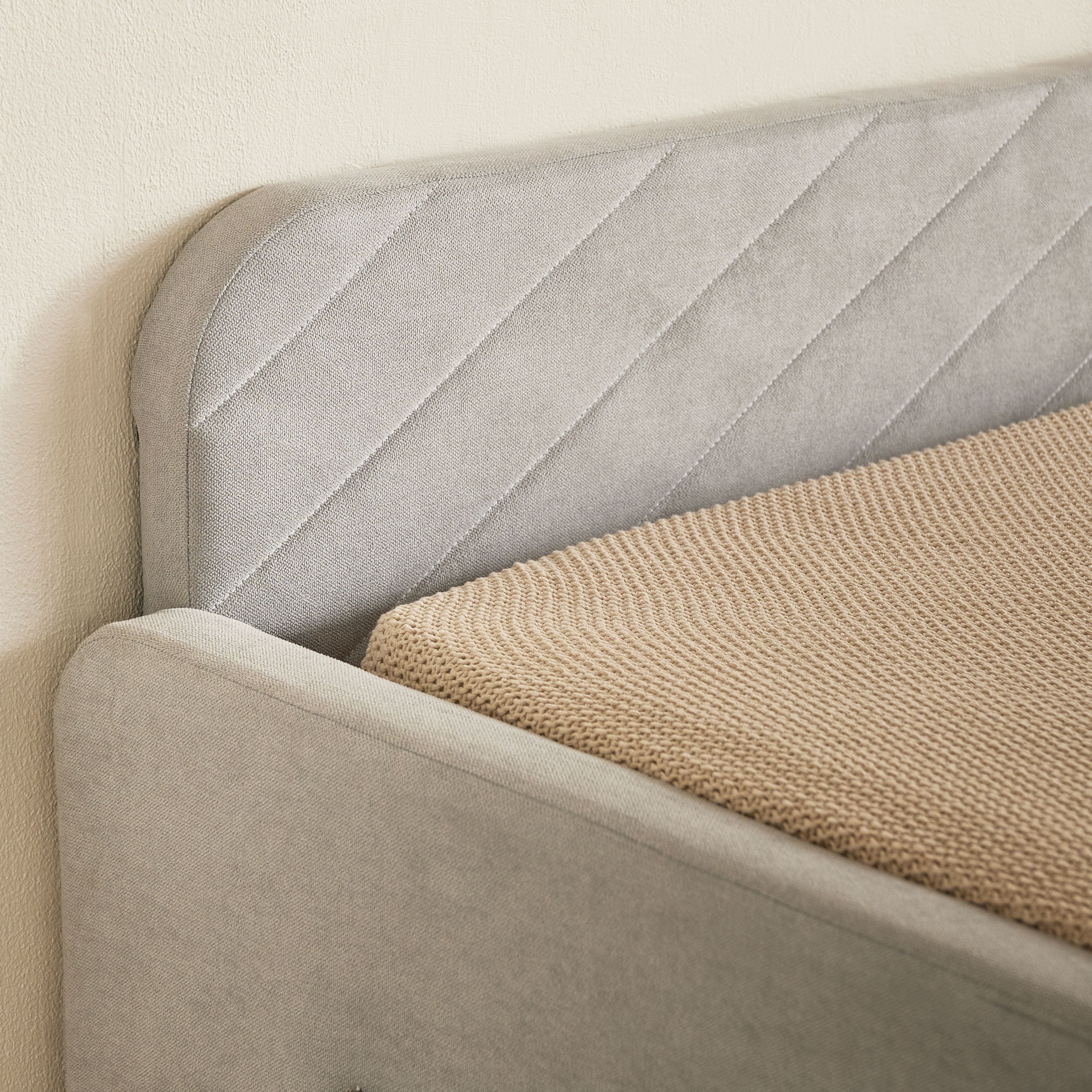 Movo Nordica Civita Upholstered Day Bed with Pull-Out Bed - 90x200 cm-hbxfurniture-bedsandbedsets-daybeds-image-4