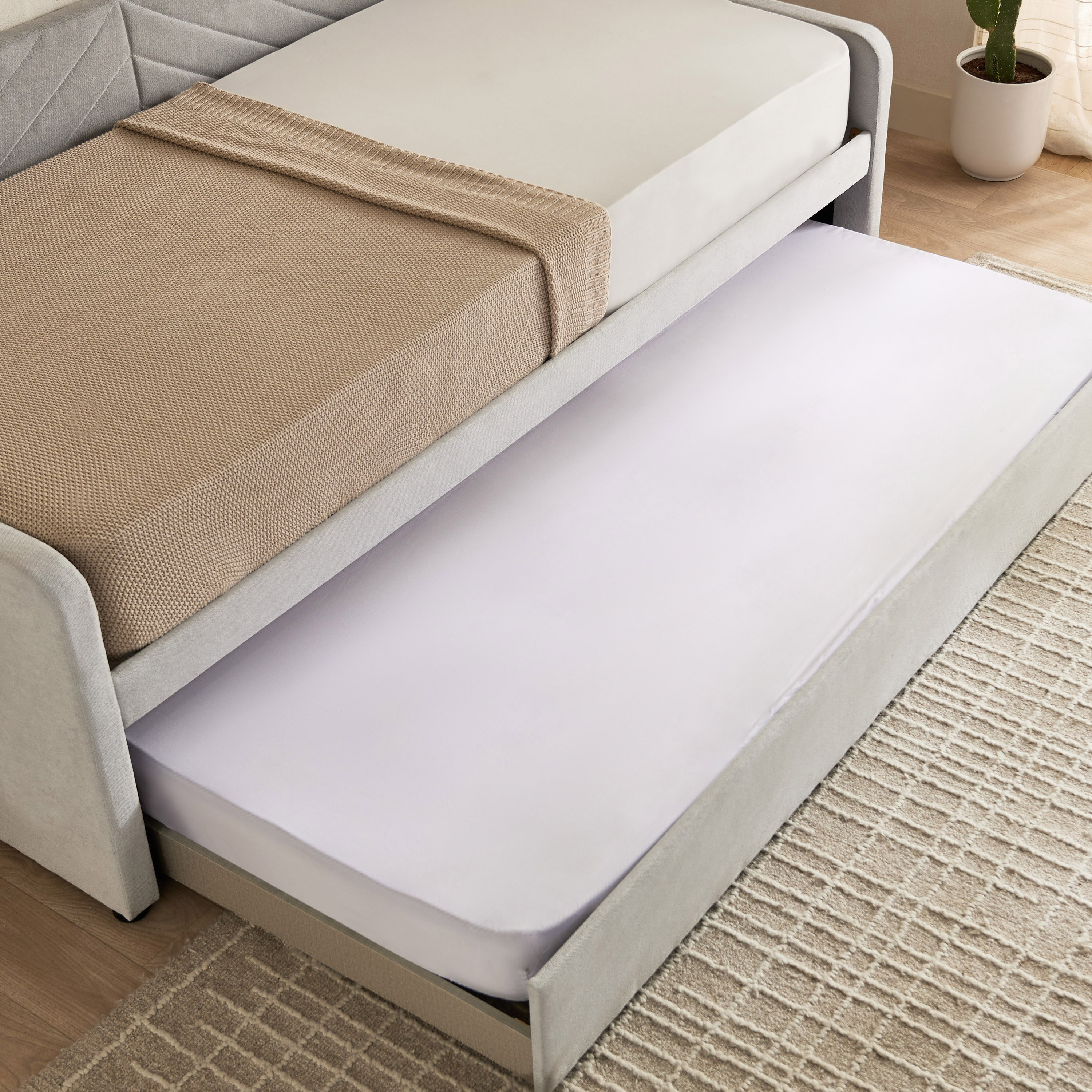 Movo Nordica Civita Upholstered Day Bed with Pull-Out Bed - 90x200 cm-hbxfurniture-bedsandbedsets-daybeds-image-5