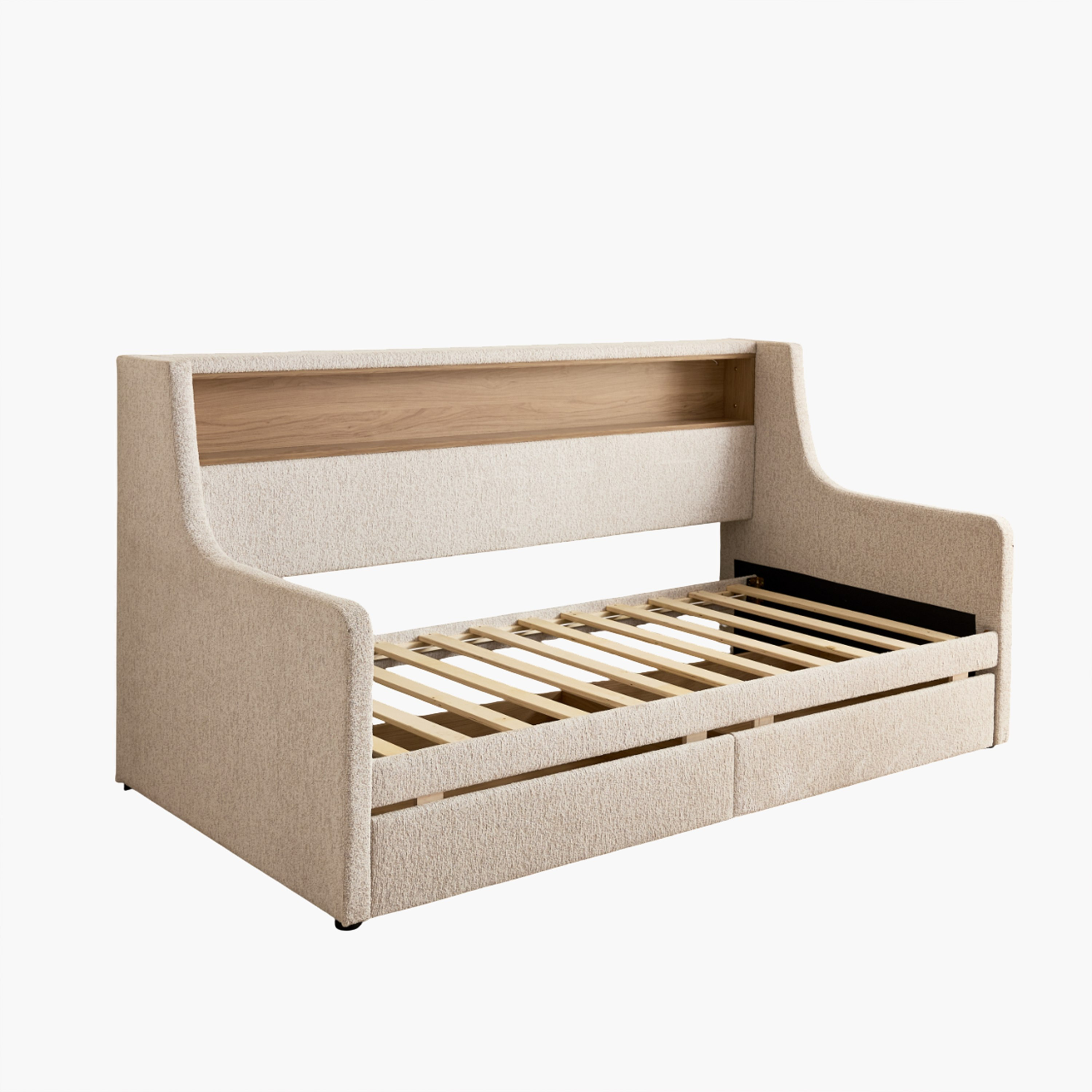 Movo Java Calabro Smart Upholstered Single Day Bed with 2-Drawers - 90x200 cm-hbxfurniture-bedsandbedsets-daybeds-image-10