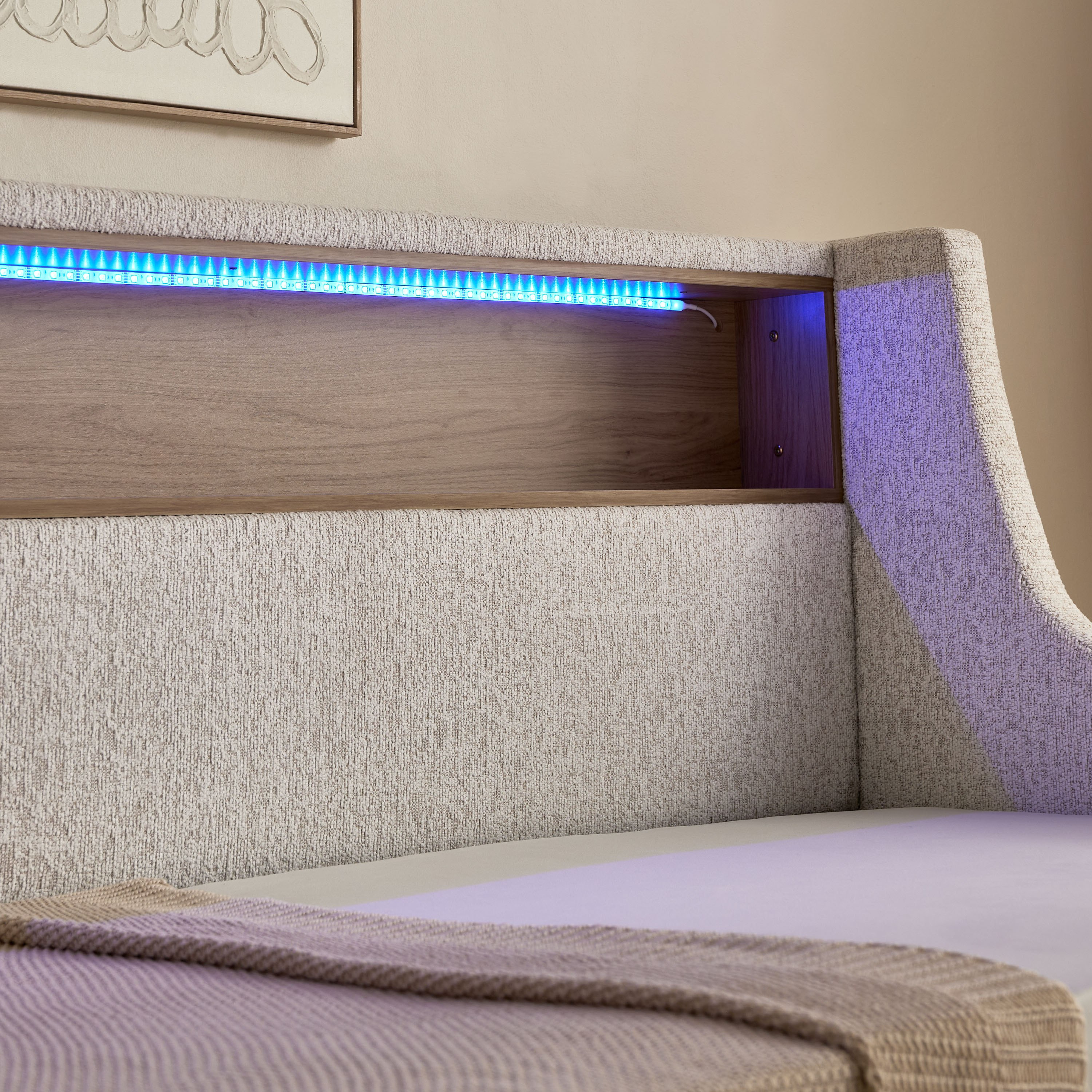 Movo Java Calabro Smart Upholstered Single Day Bed with 2-Drawers - 90x200 cm-hbxfurniture-bedsandbedsets-daybeds-image-4