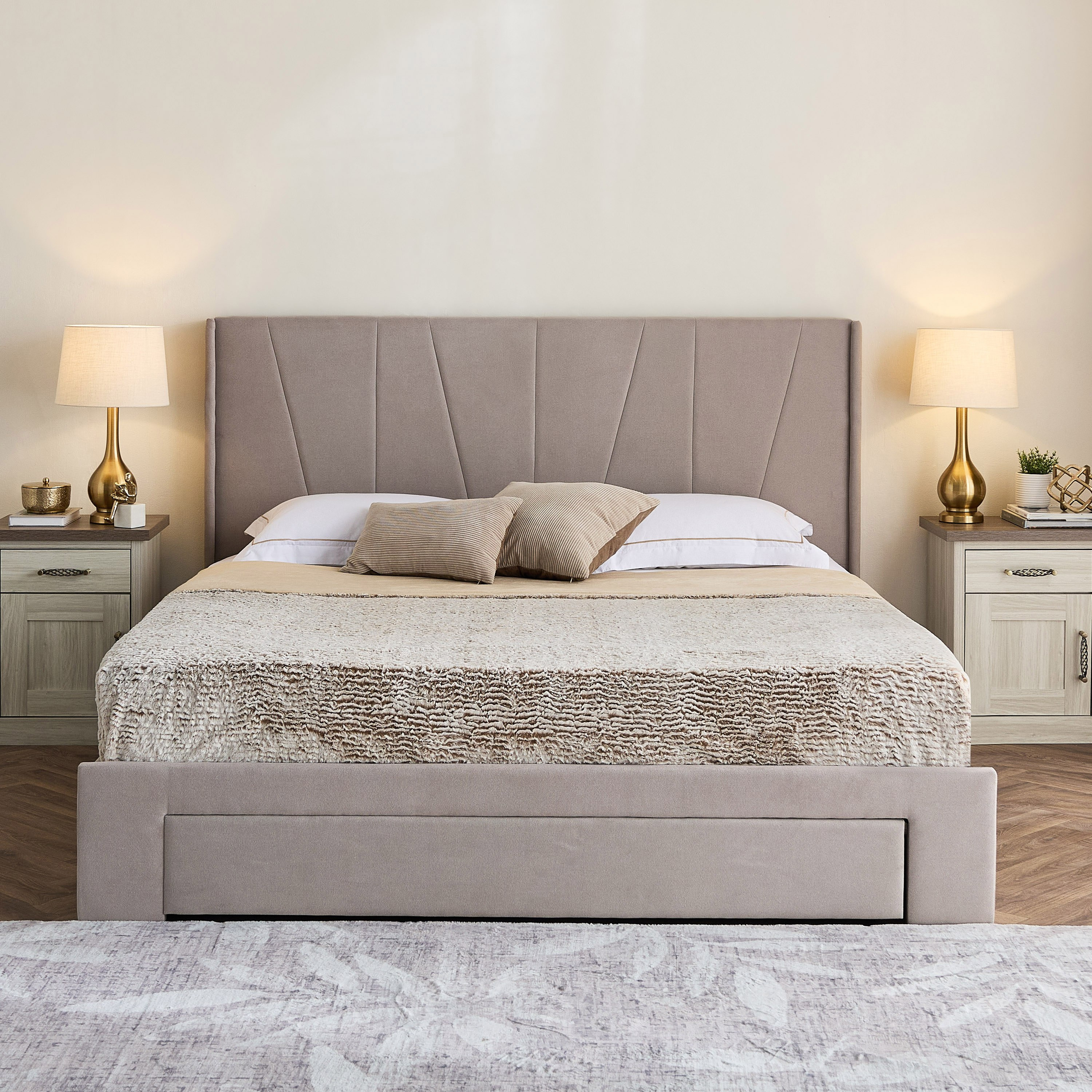 سرير كينج منجد بـ 3 أدراج - أنجيليك مونتيرو نكست من موڤو - 180x200 سم-hbxfurniture-bedsandbedsets-beds-king-image-3