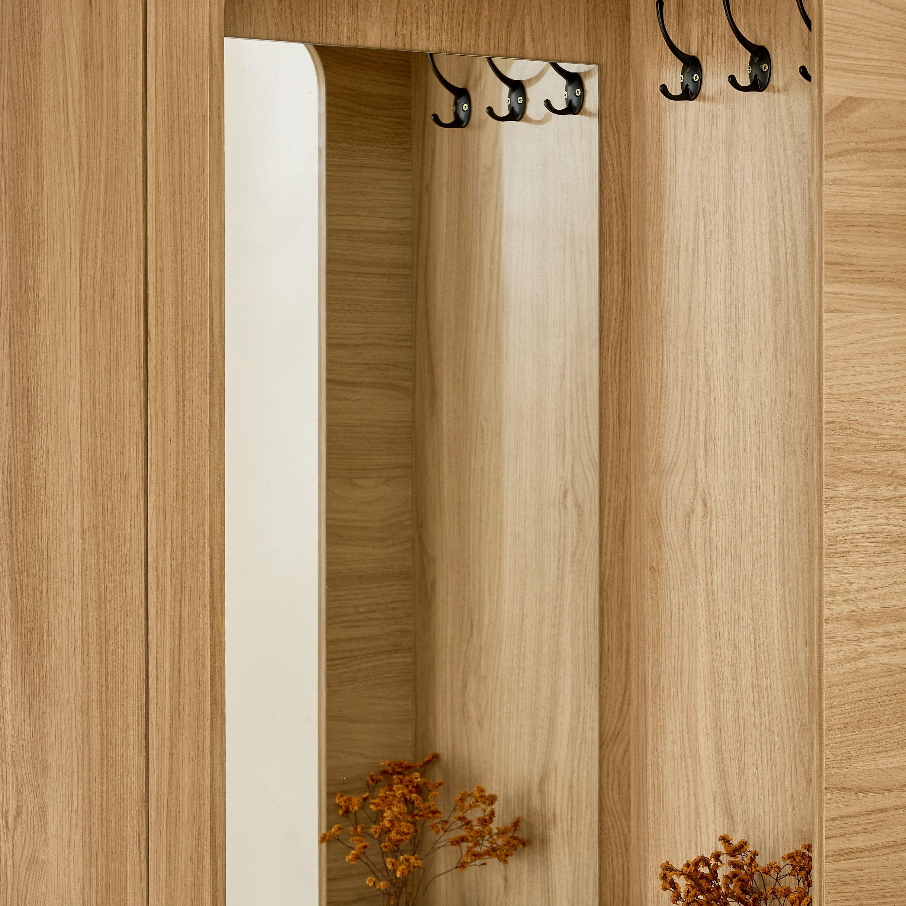 خزانة ملابس 3 أبواب مع 3 أدراج مع علاقات ومرآة - كومباكتو من موڤو-hbxfurniture-wardrobes-image-5