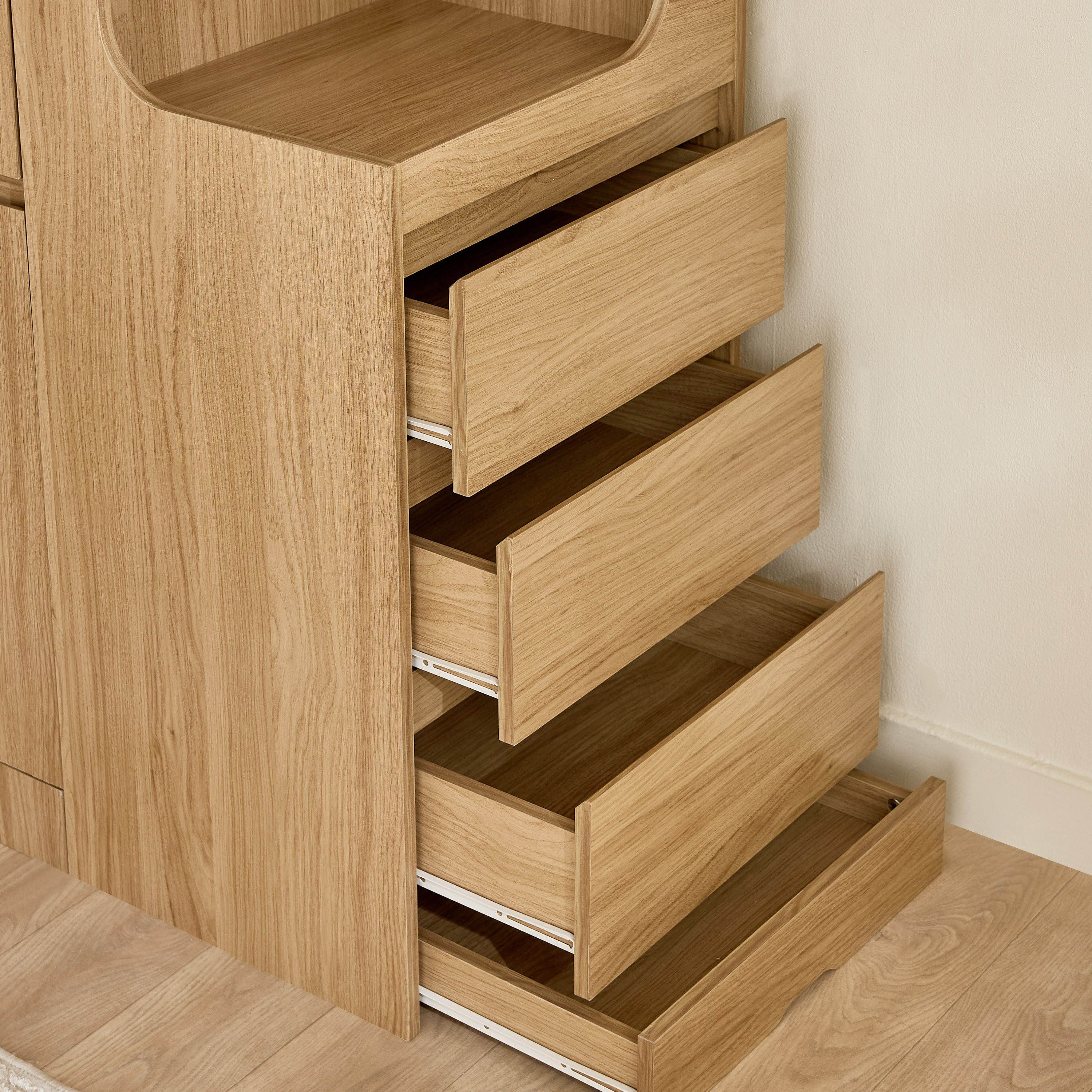 خزانة ملابس 3 أبواب مع 3 أدراج مع علاقات ومرآة - كومباكتو من موڤو-hbxfurniture-wardrobes-image-8