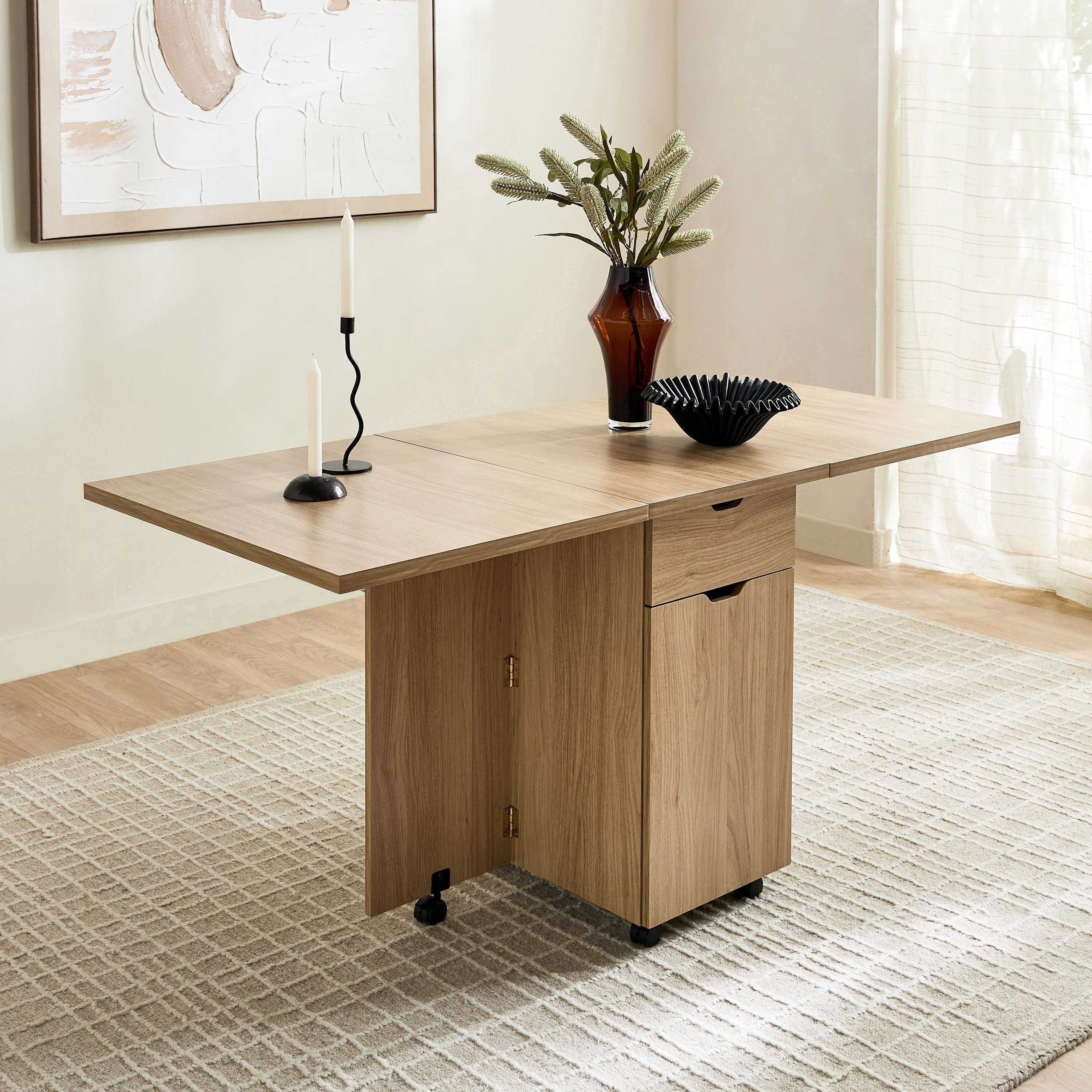 Hemigway 6-Seater Foldable Dining Table-hbxdiningroom-diningtablesandsets-diningtables-sixseater-image-1