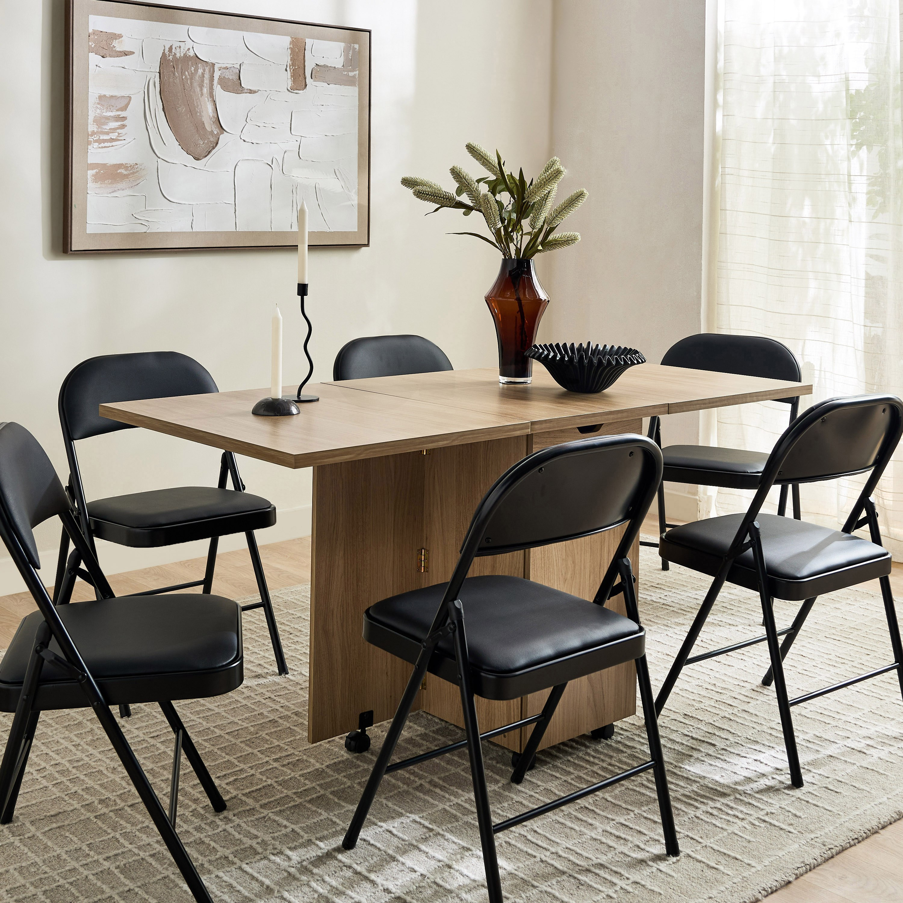 Hemigway 6-Seater Foldable Dining Table-hbxdiningroom-diningtablesandsets-diningtables-sixseater-image-10