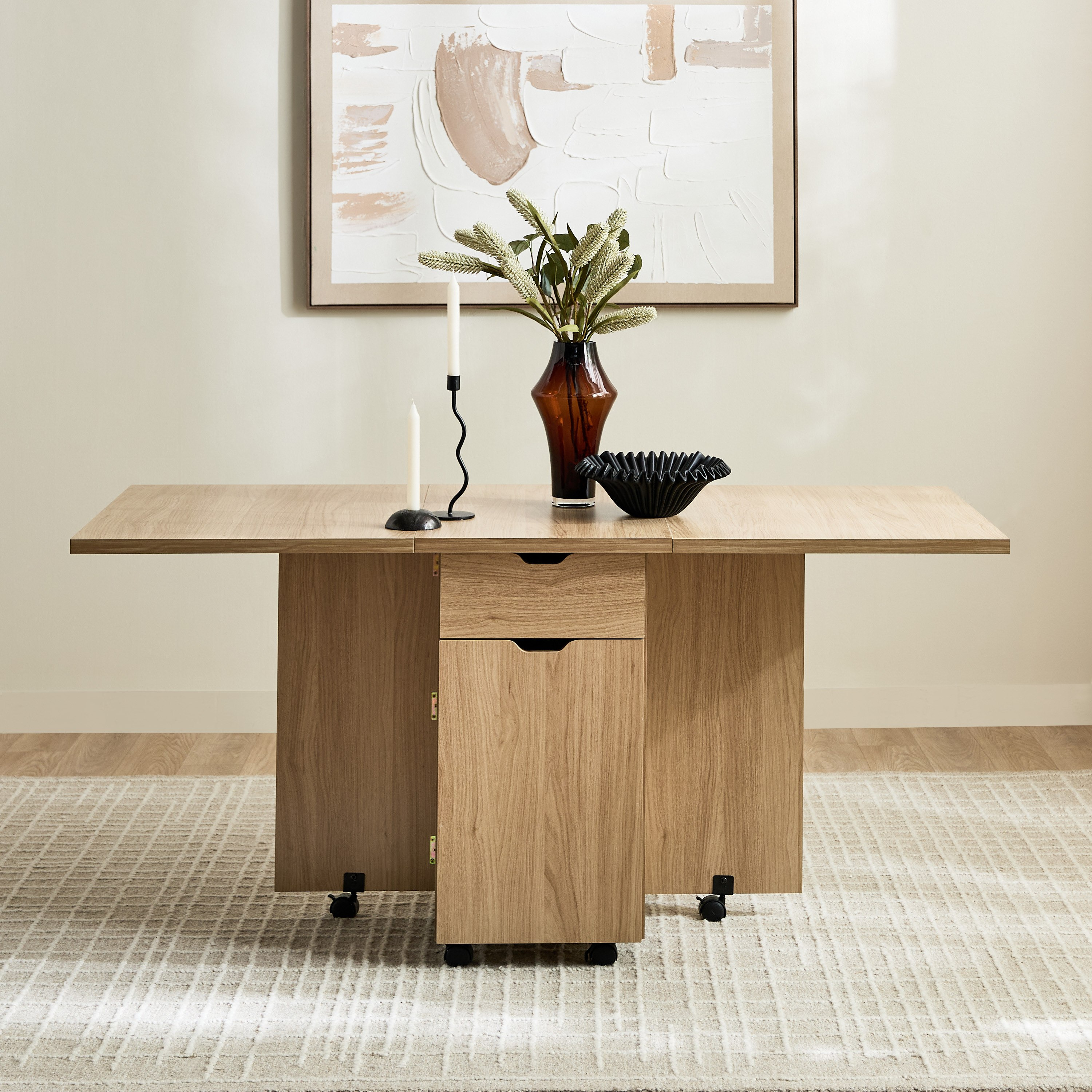Hemigway 6-Seater Foldable Dining Table-hbxdiningroom-diningtablesandsets-diningtables-sixseater-image-2
