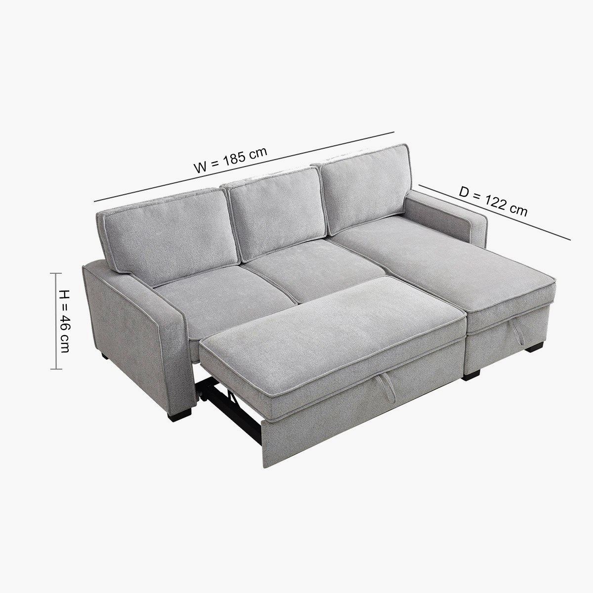 Venice Next 3-Seater Reversible Easy Clean Fabric Corner Sofa Bed with Storage-hbxfurniture-sofasandarmchairs-sofabeds-image-18