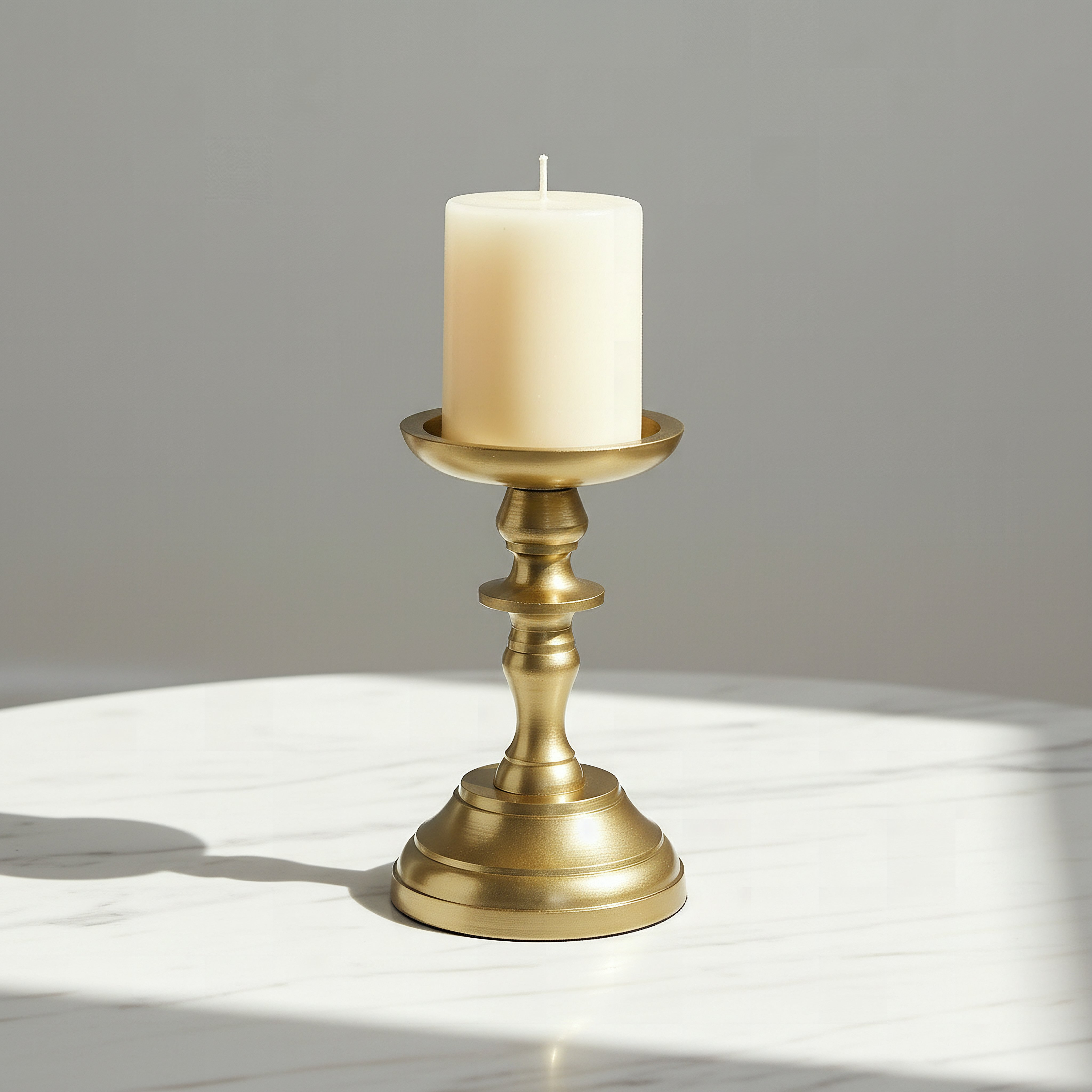 Casa Vero Decorative Pillar Candleholder - 10x10x15 cm-hbxlivingroom-decorandaccessories-candleholders-image-1