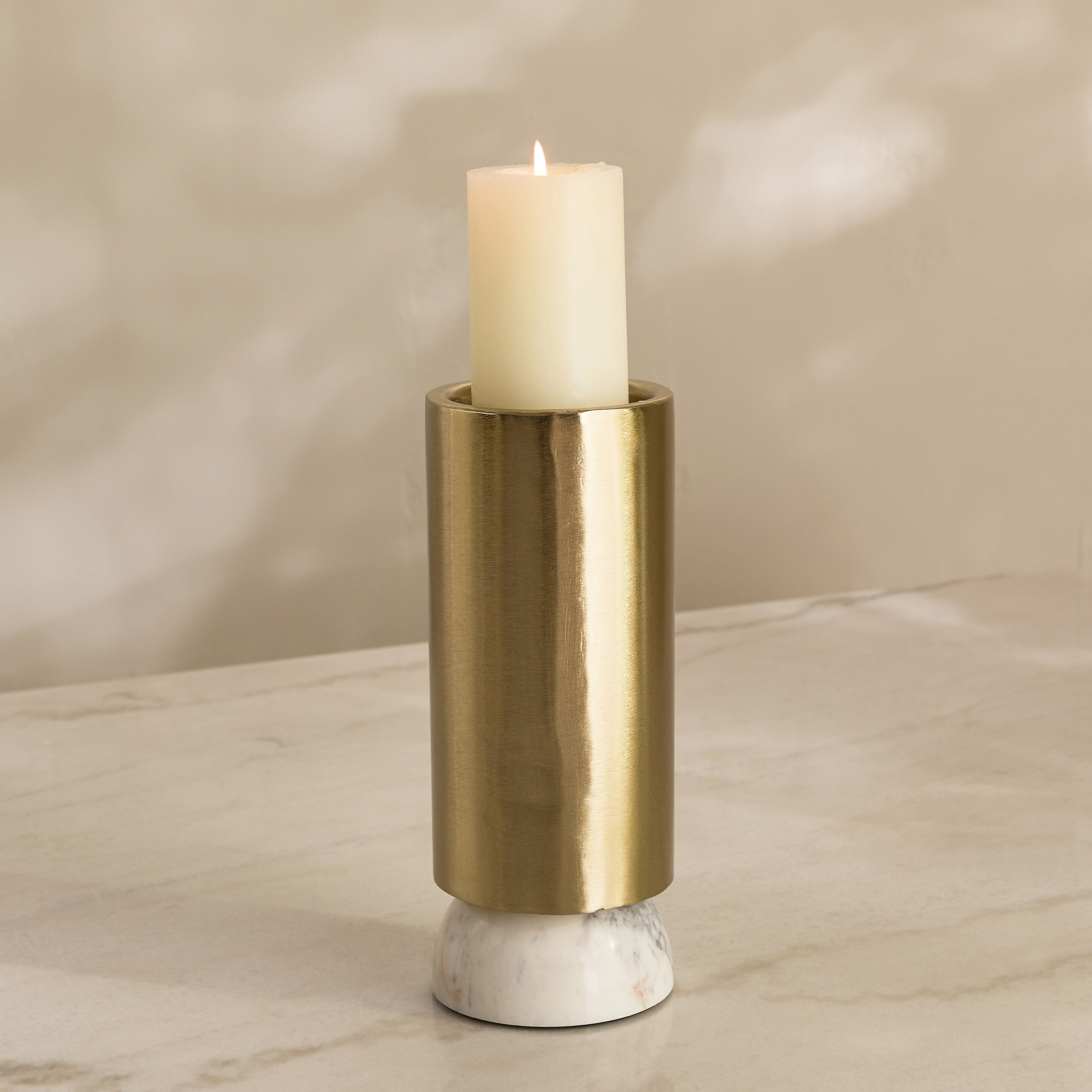 Casa Vero Decorative Pillar Candleholder - 10x10x26 cm-hbxlivingroom-decorandaccessories-candleholders-image-5