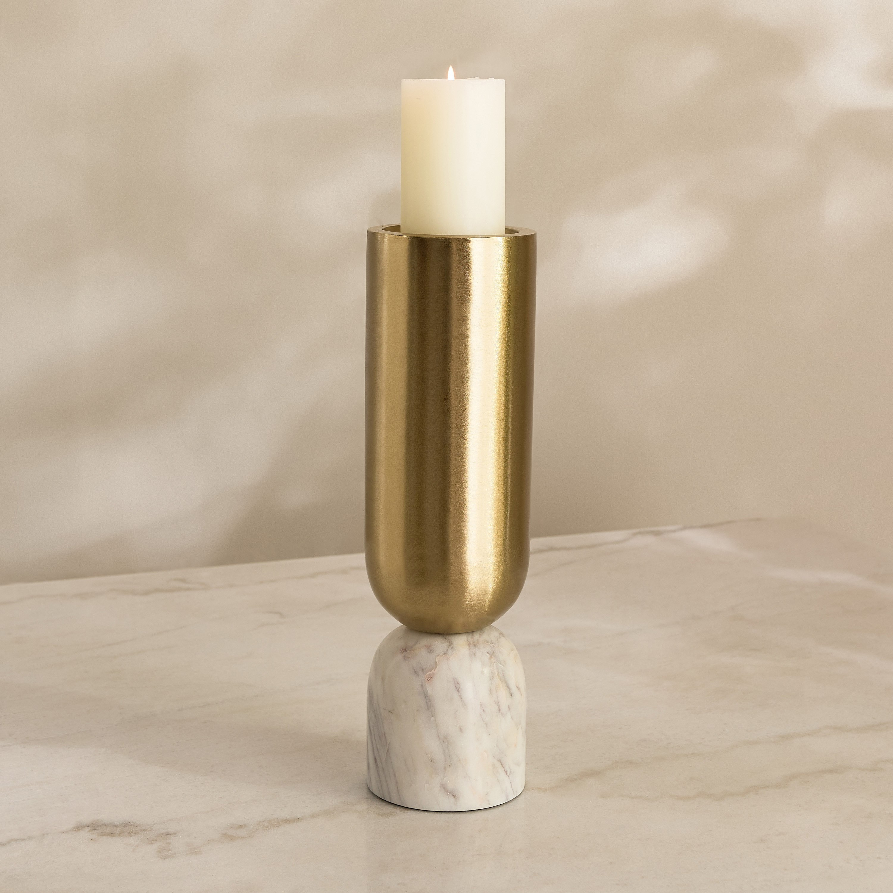 Casa Vero Decorative Pillar Candleholder - 10x10x35 cm-hbxlivingroom-decorandaccessories-candleholders-image-6