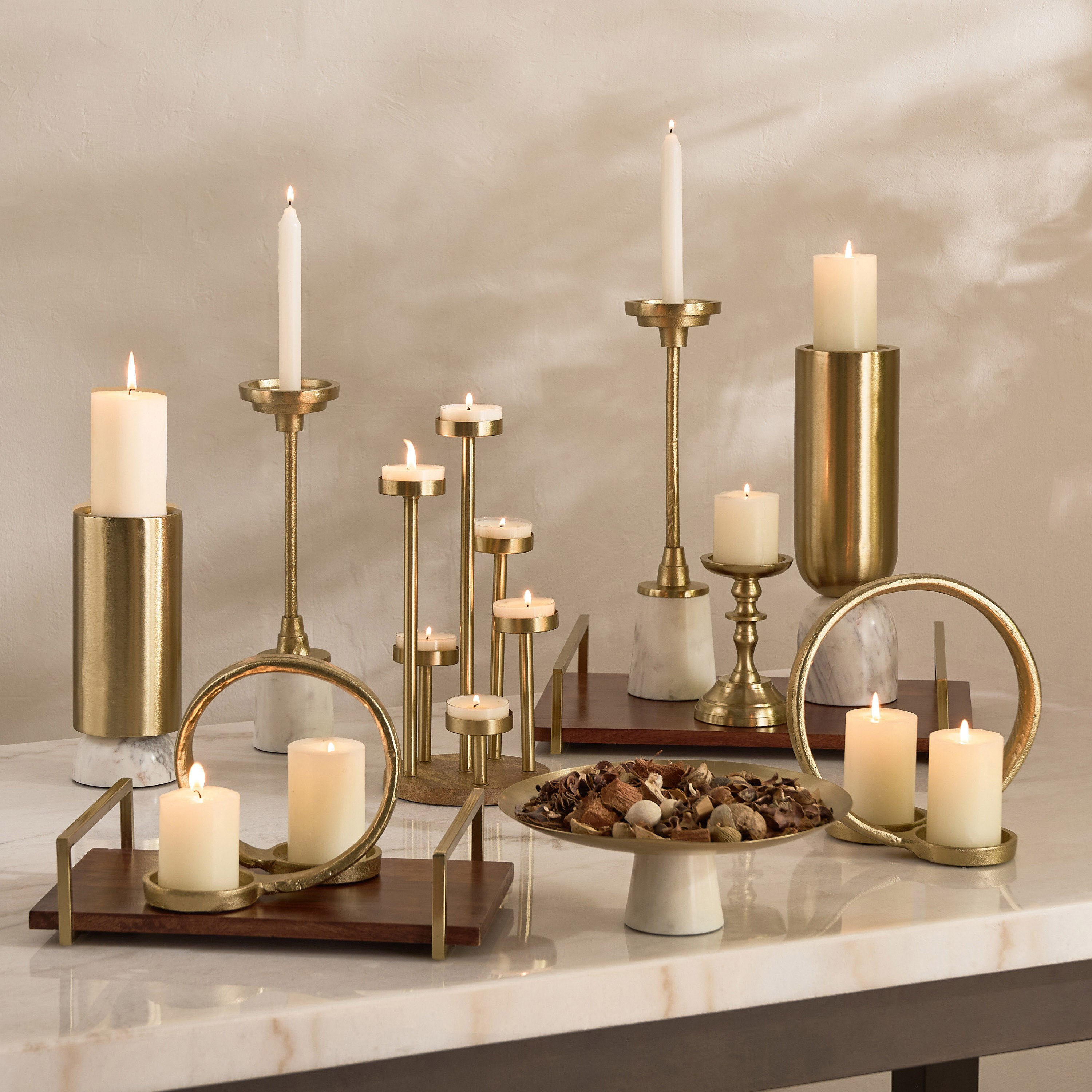 Casa Vero Decorative Pillar Candleholder - 10x10x35 cm-hbxlivingroom-decorandaccessories-candleholders-image-10