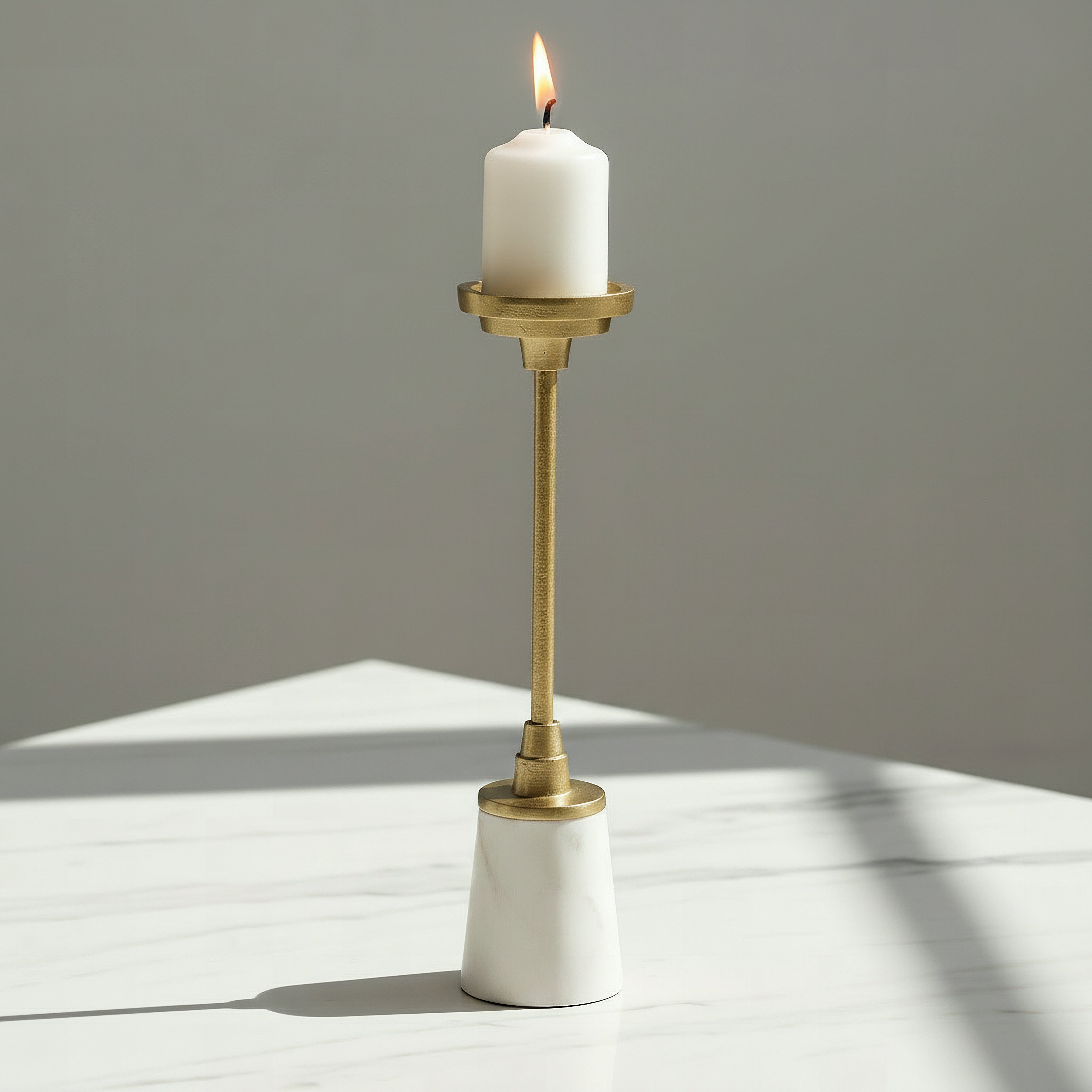 Casa Vero Decorative Pillar Candleholder - 10x10x40 cm-hbxlivingroom-decorandaccessories-candleholders-image-1