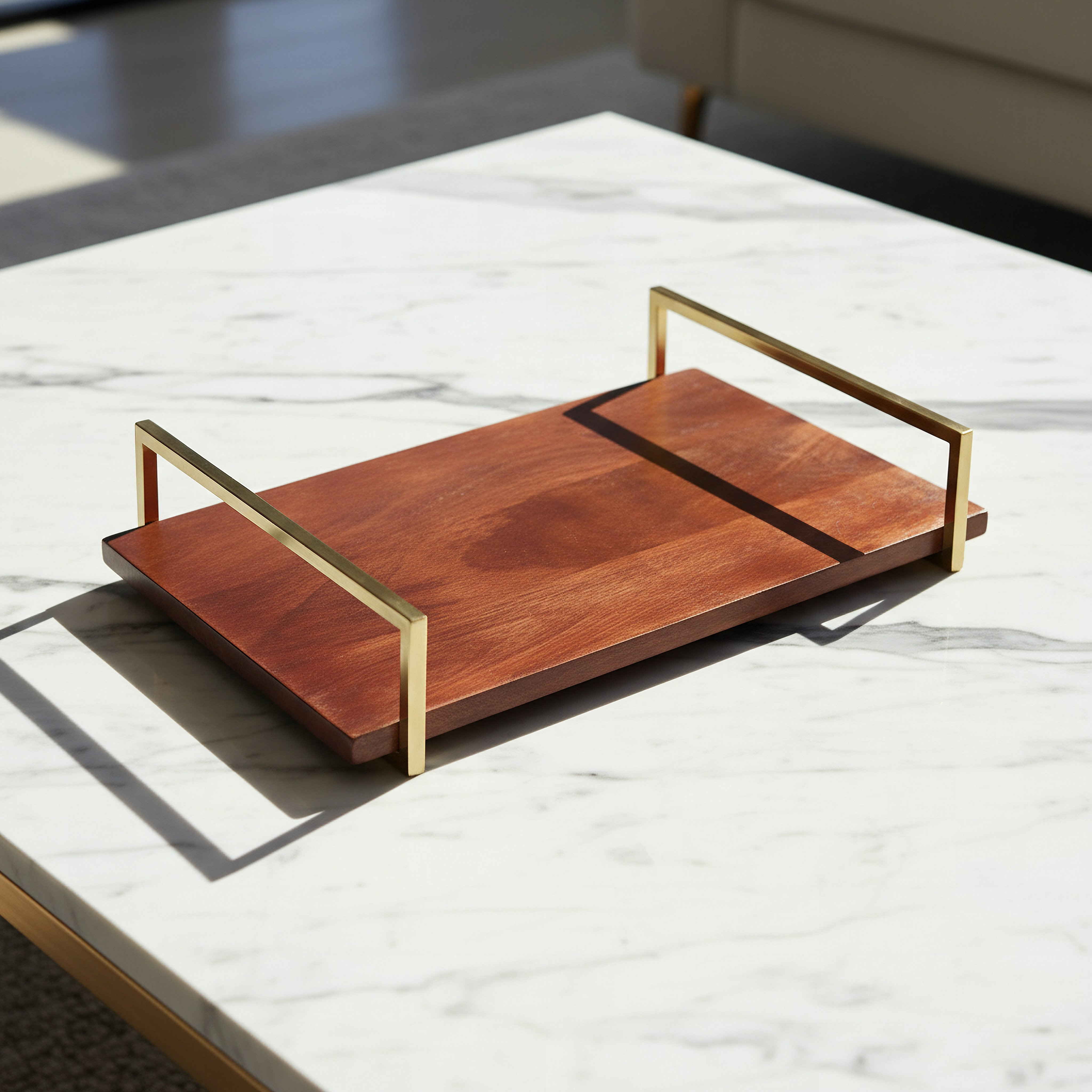 Casa Vero Decorative Tray with Handle - 43x30x9 cm-hbxhomeware-hbxdecorandfurnishings-image-1