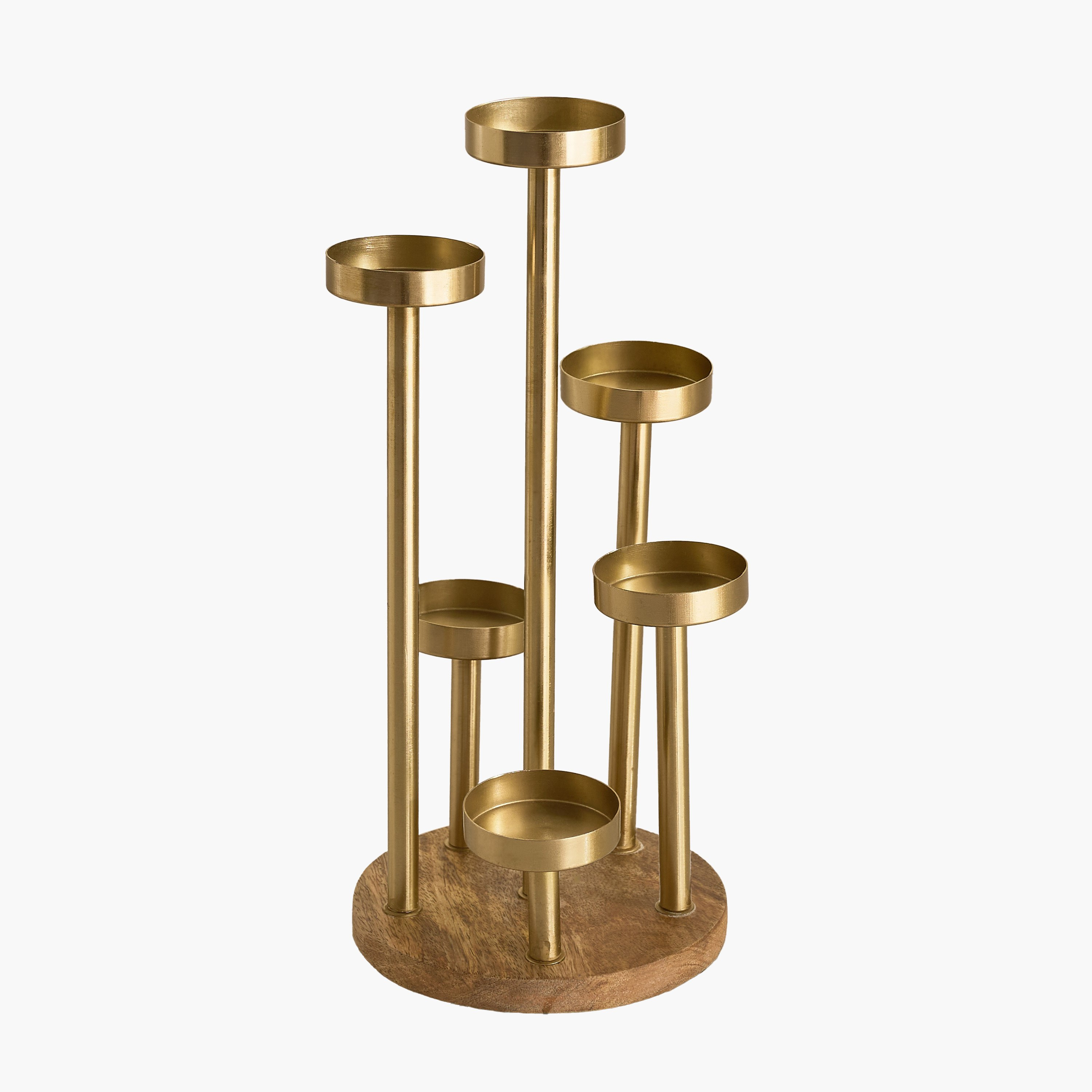 Casa Vero Decorative Pillar Candle Stand - 15.5x15.5x34 cm-hbxlivingroom-decorandaccessories-candleholders-image-10