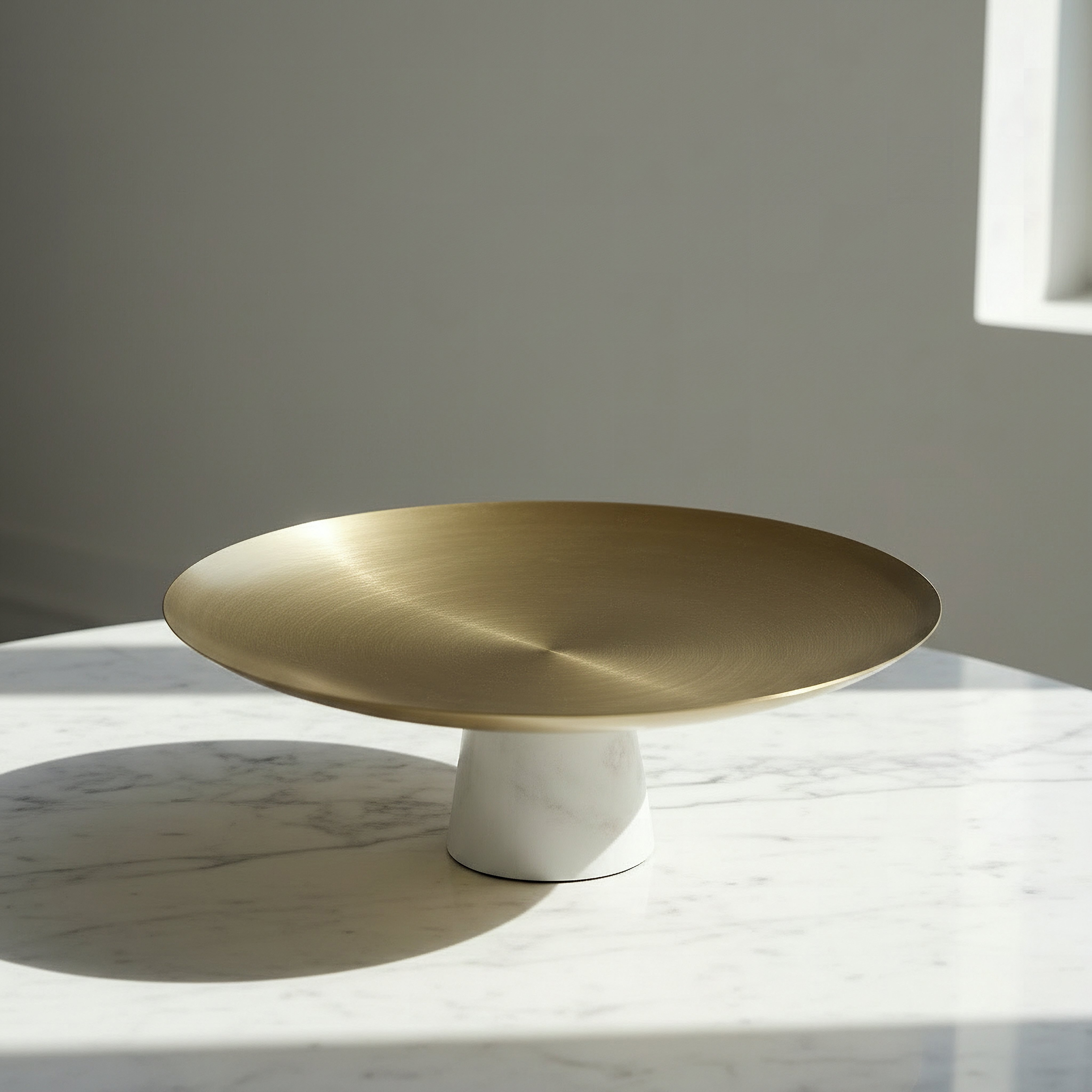 Casa Vero Decorative Footed Tray with Marble Base - 28x28x10 cm-hbxhomeware-hbxdecorandfurnishings-image-1