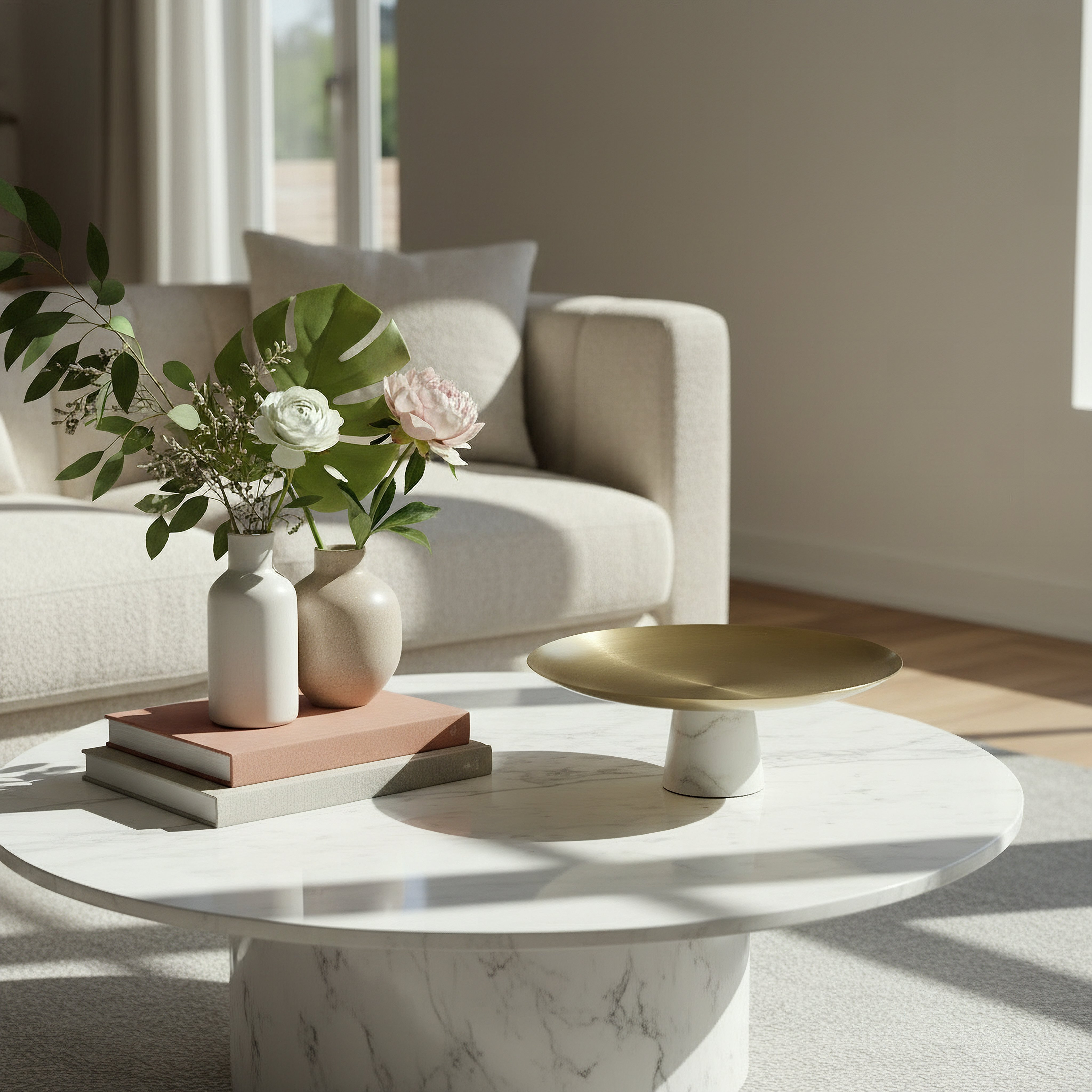 Casa Vero Decorative Footed Tray with Marble Base - 28x28x10 cm-hbxhomeware-hbxdecorandfurnishings-image-4