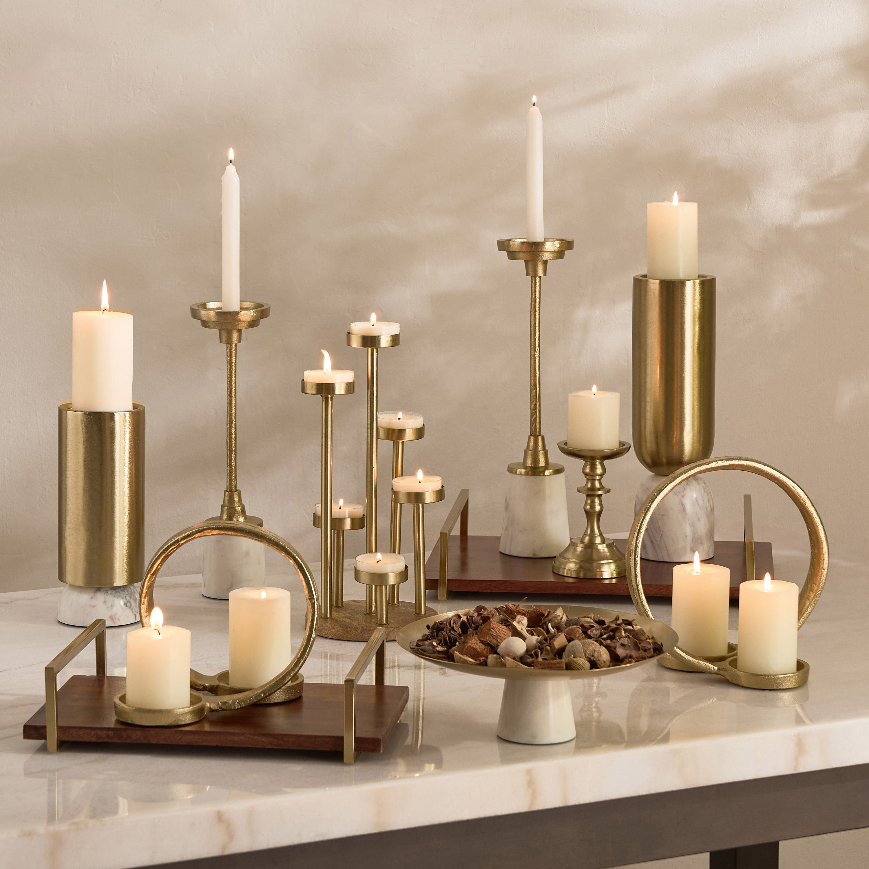 Casa Vero Decorative Tealight Candleholder - 24.5x24.5x20 cm-hbxlivingroom-decorandaccessories-candleholders-image-9