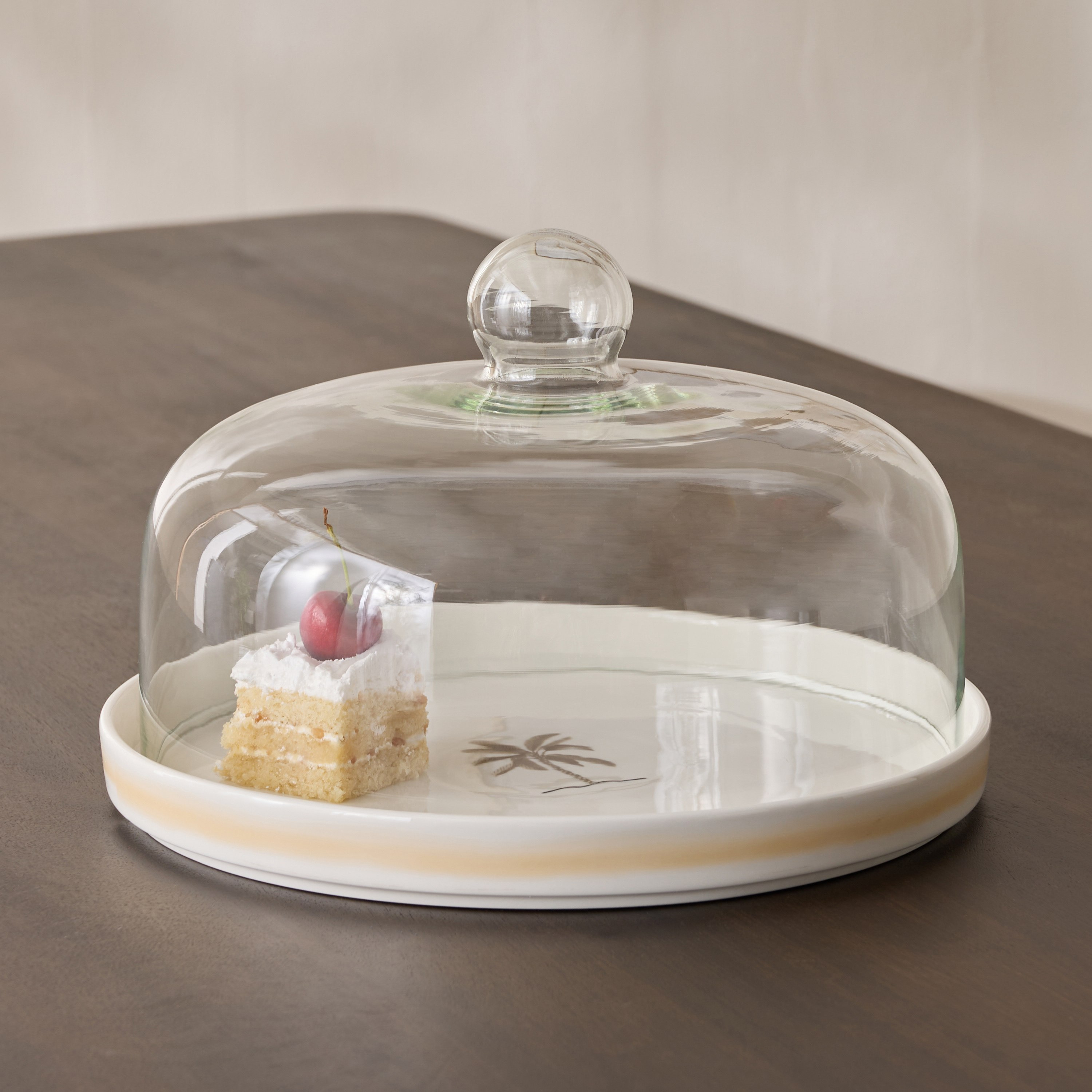 صحن كيك بغطاء قبة من صحارا - 32 سم-hbxdecorandfurnishings-tabletop-serveware-image-1