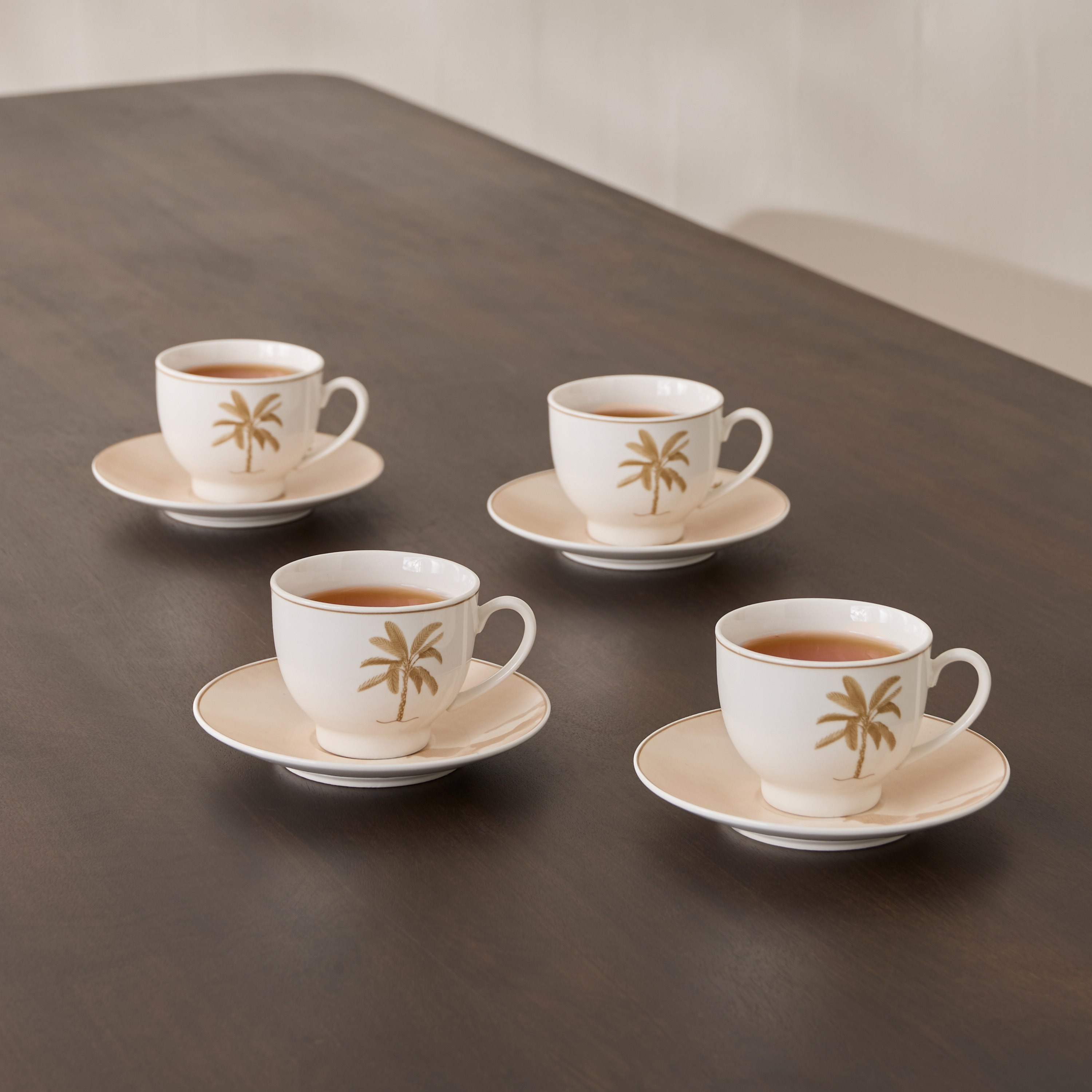 طقم فناجين وصحون 8 قطع من سارا - 180 مل-hbxhomeware-diningandtabletop-coffeeandteasets-image-1