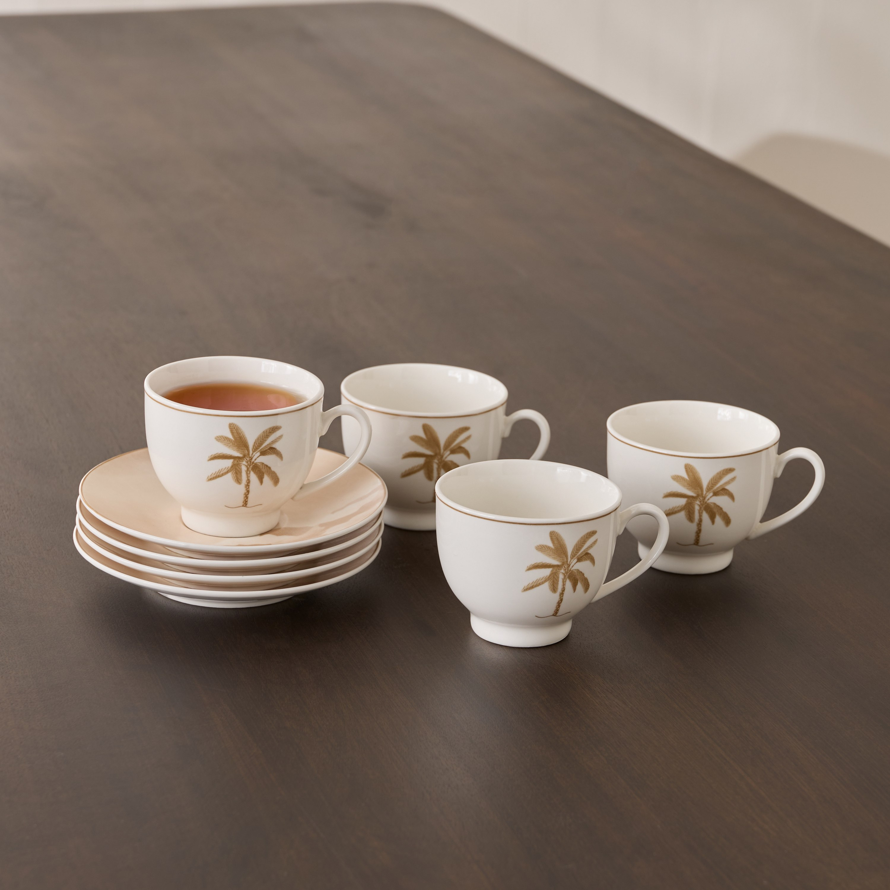 طقم فناجين وصحون 8 قطع من سارا - 180 مل-hbxhomeware-diningandtabletop-coffeeandteasets-image-4