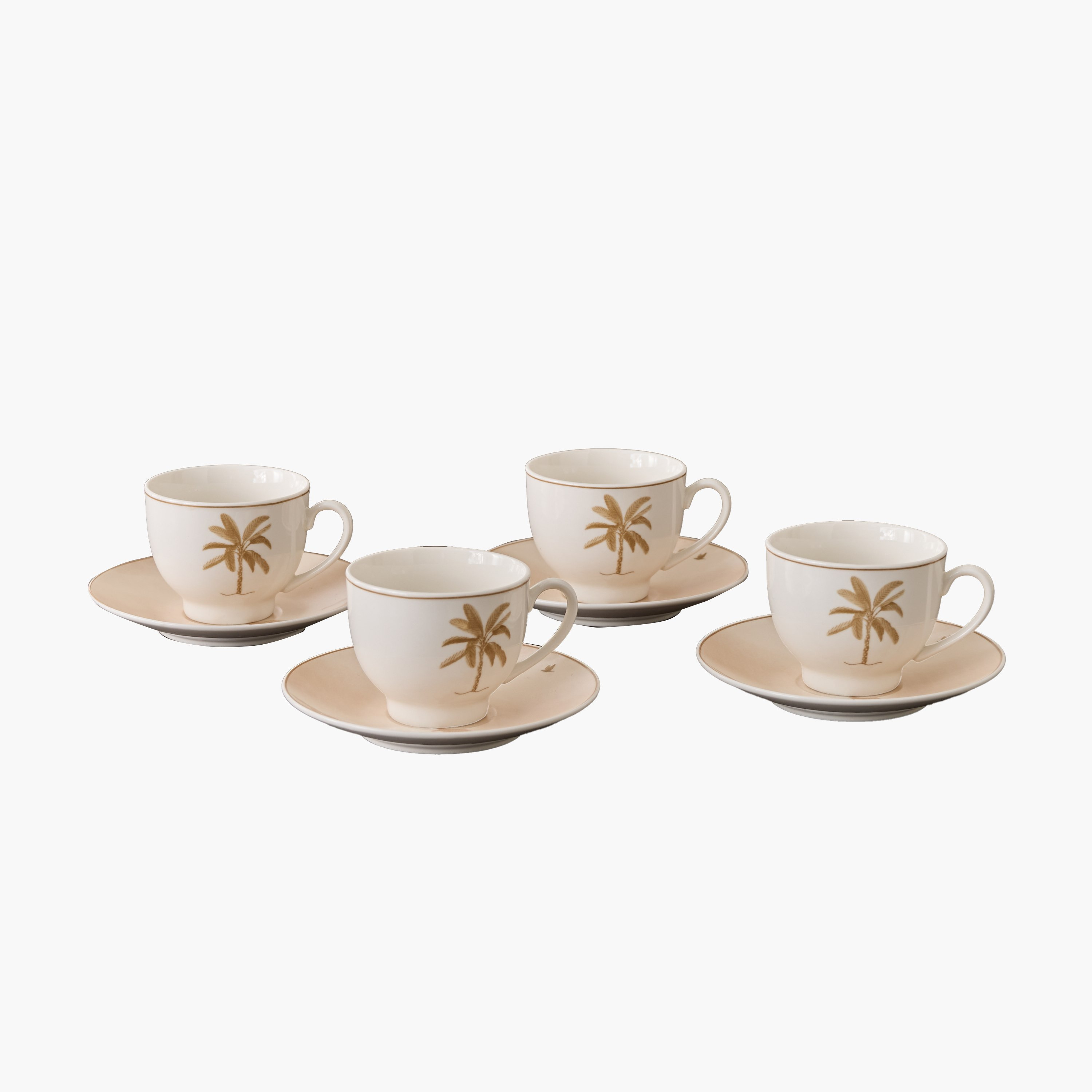 طقم فناجين وصحون 8 قطع من سارا - 180 مل-hbxhomeware-diningandtabletop-coffeeandteasets-image-6