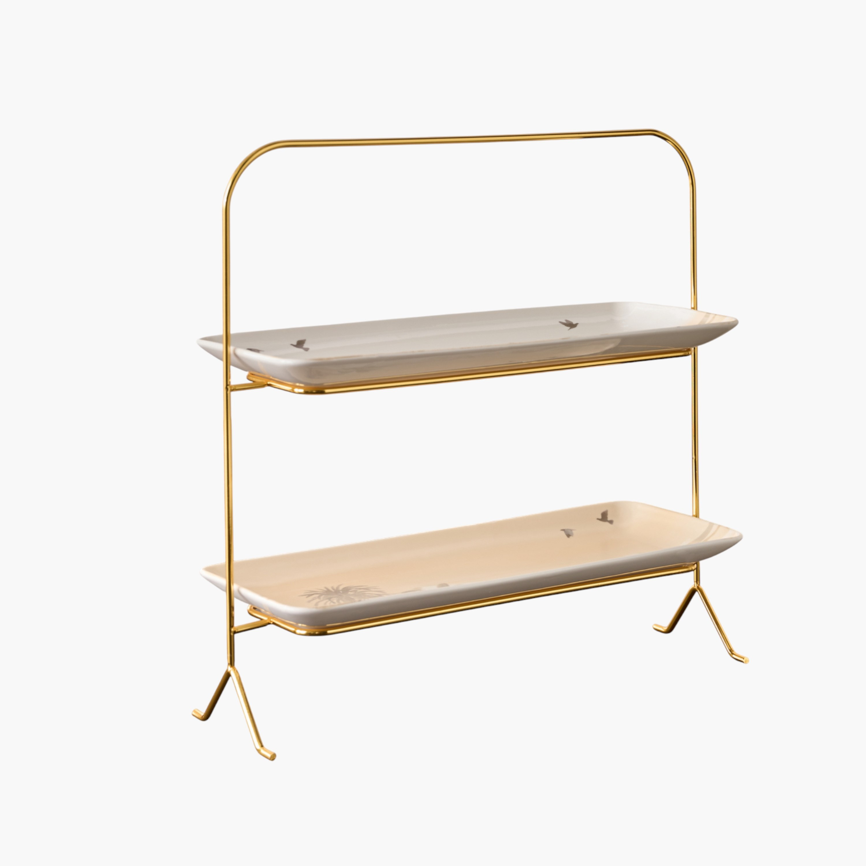 Sahra Rectangular 2-Tier Cake Stand - 40 cm-hbxdecorandfurnishings-tabletop-serveware-image-6