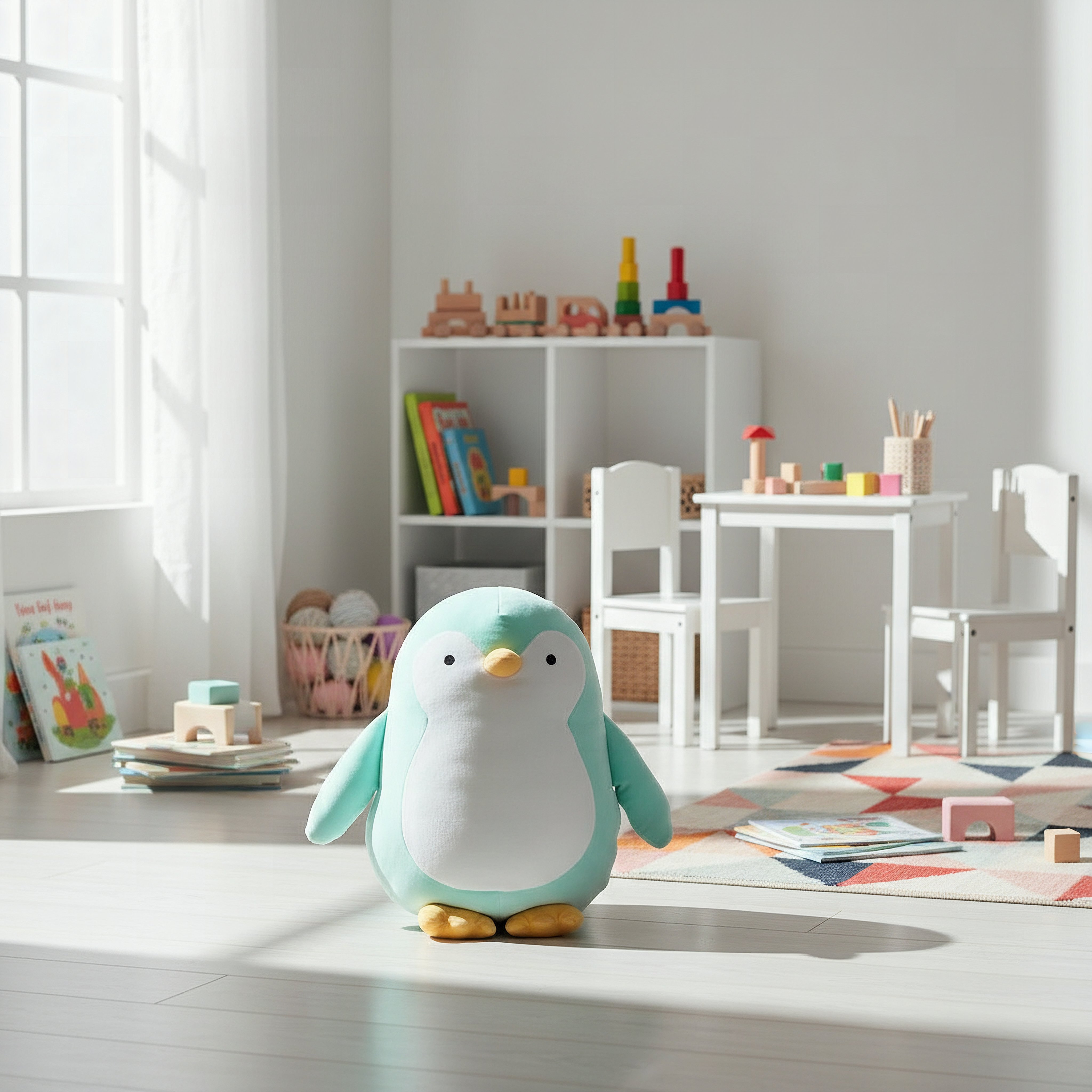 Centaur Baby Penguin Shaped Cushion - 35x42x17 cm-hbxbedroom-bedding-cushionsandcovers-filledcushions-image-4