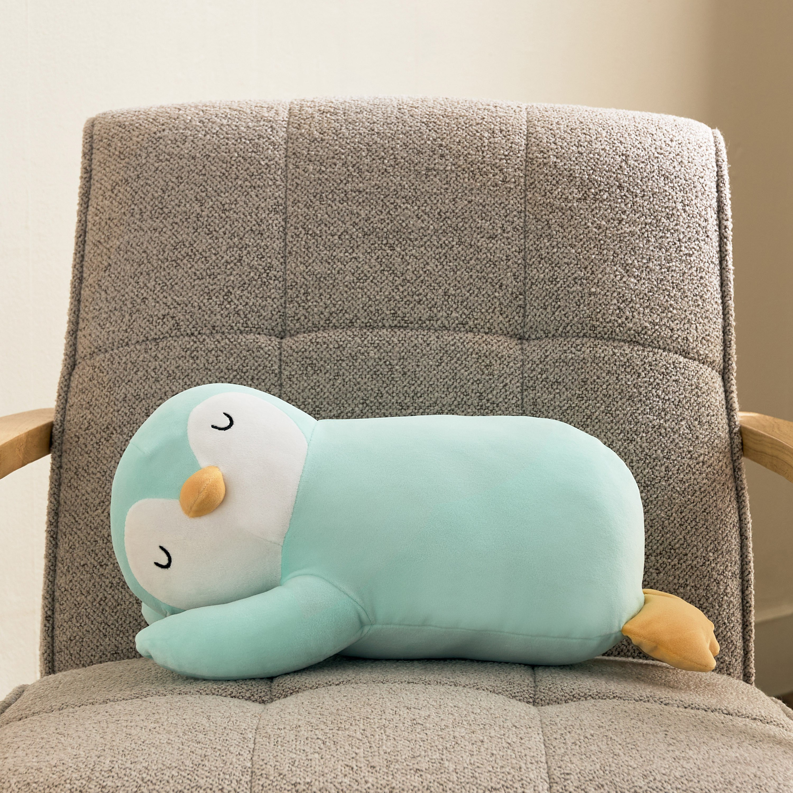 Centaur Sleeping Baby Penguin Shaped Cushion - 19x43x18 cm-hbxbedroom-bedding-cushionsandcovers-filledcushions-image-5