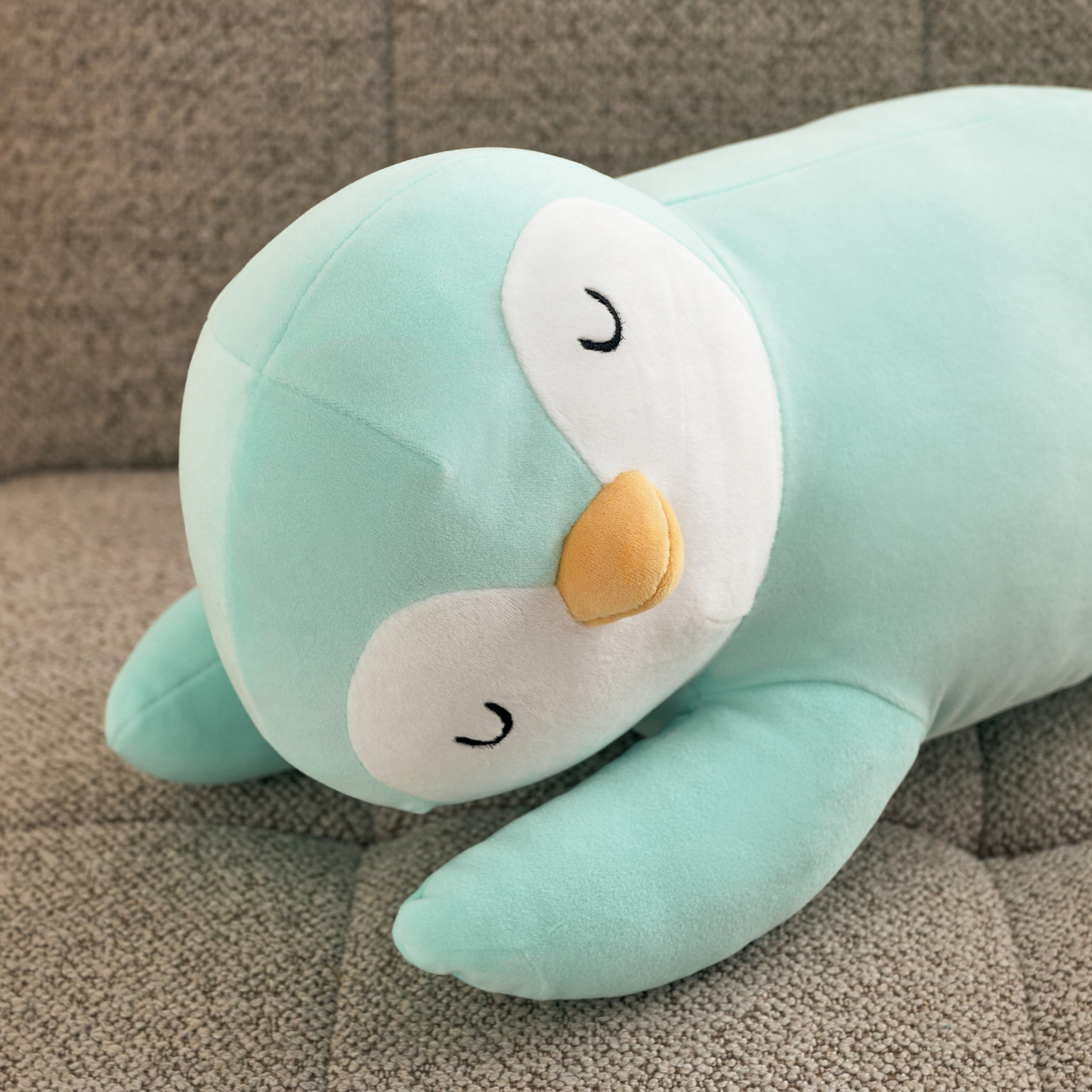 Centaur Sleeping Baby Penguin Shaped Cushion - 19x43x18 cm-hbxbedroom-bedding-cushionsandcovers-filledcushions-image-6