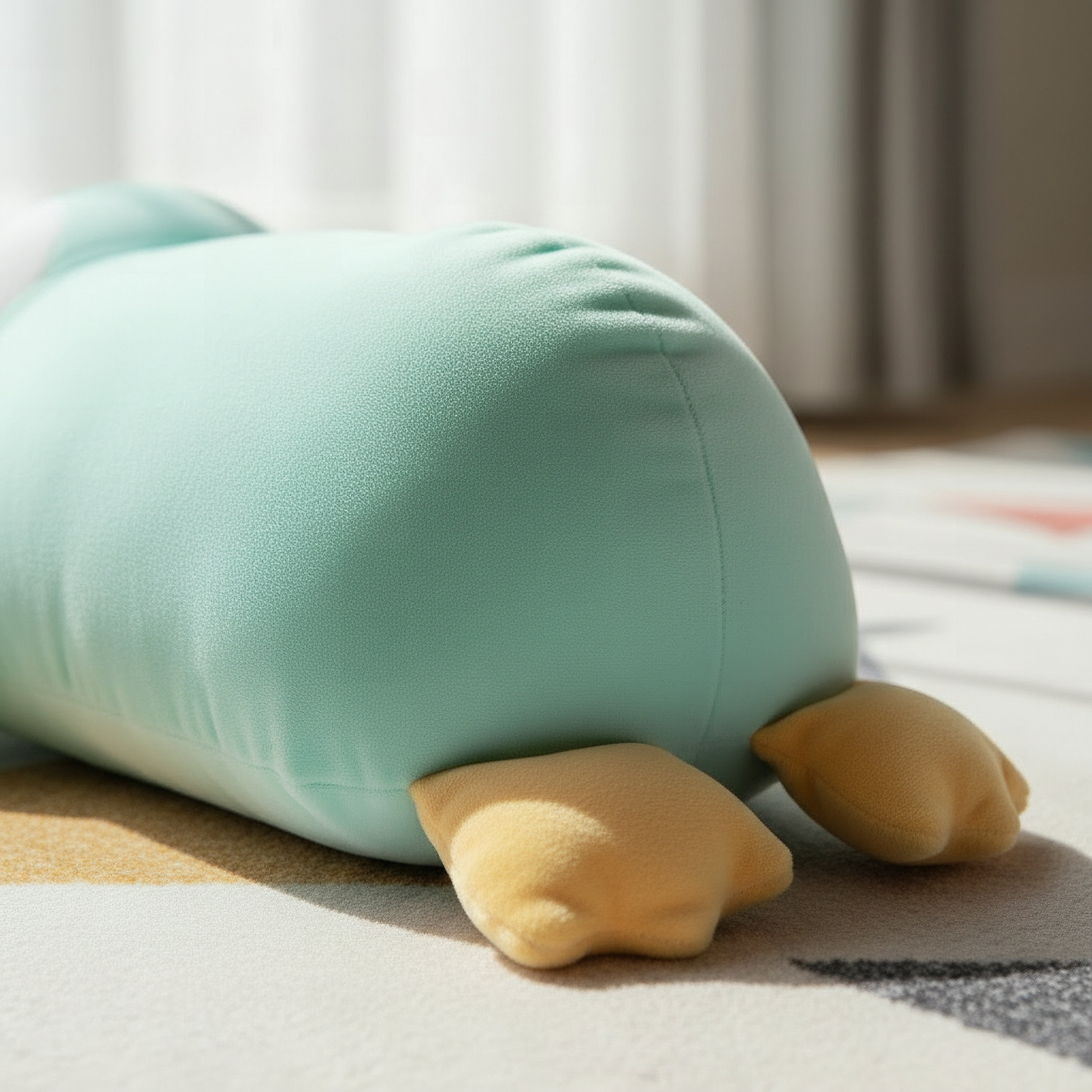 Centaur Sleeping Baby Penguin Shaped Cushion - 19x43x18 cm-hbxbedroom-bedding-cushionsandcovers-filledcushions-image-2