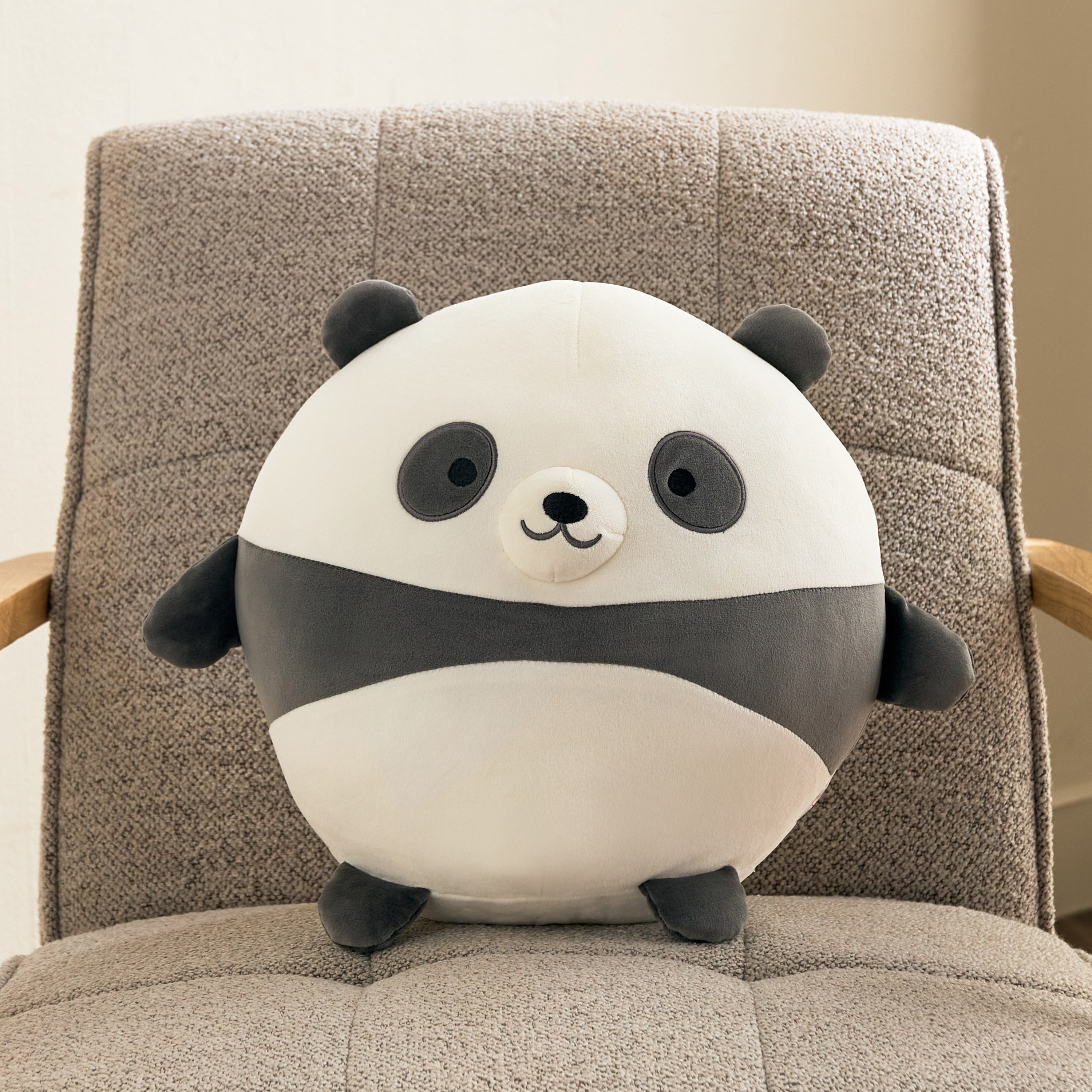 Centaur Round Panda Shaped Cushion - 34x29x26 cm-hbxbedroom-bedding-cushionsandcovers-filledcushions-image-5