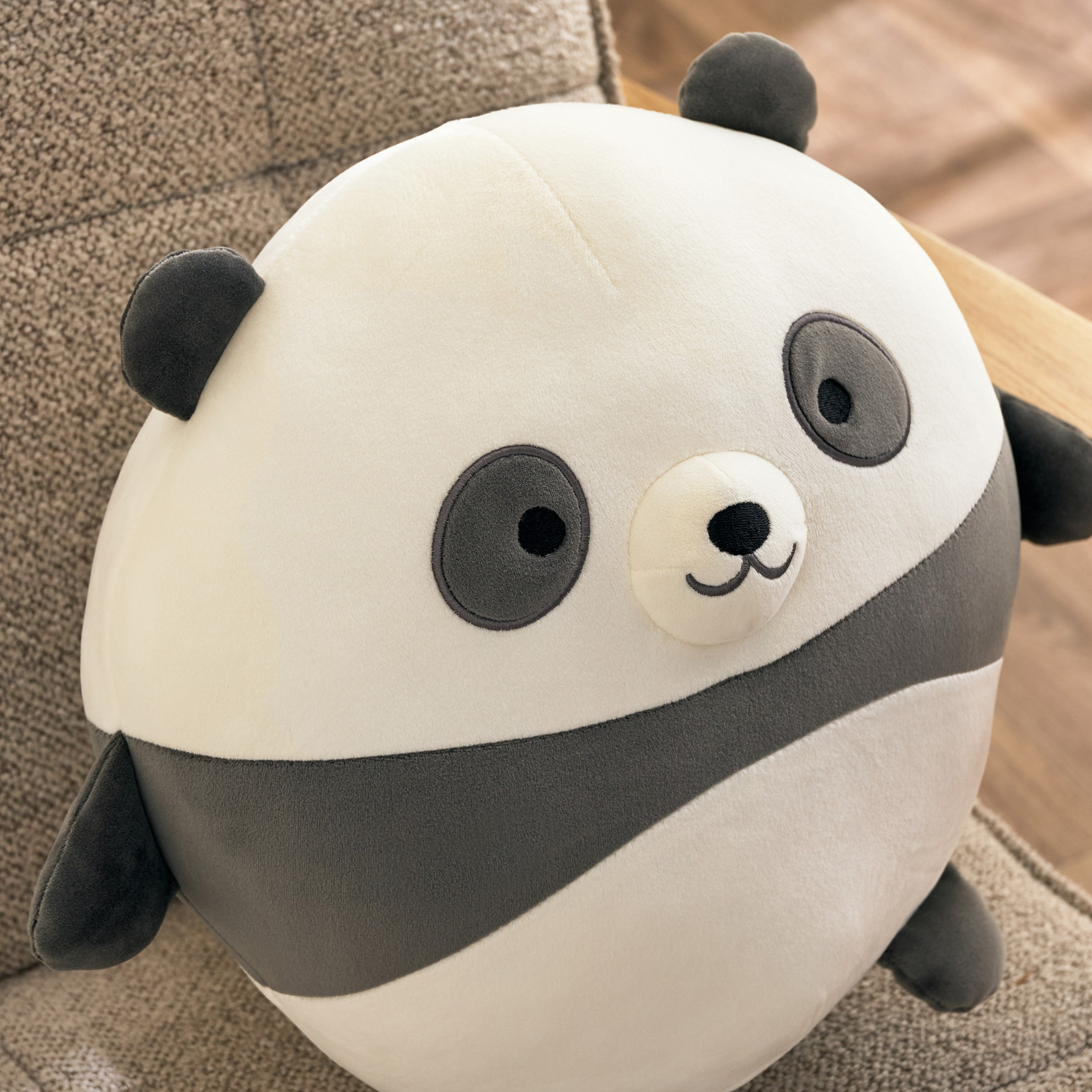 Centaur Round Panda Shaped Cushion - 34x29x26 cm-hbxbedroom-bedding-cushionsandcovers-filledcushions-image-6