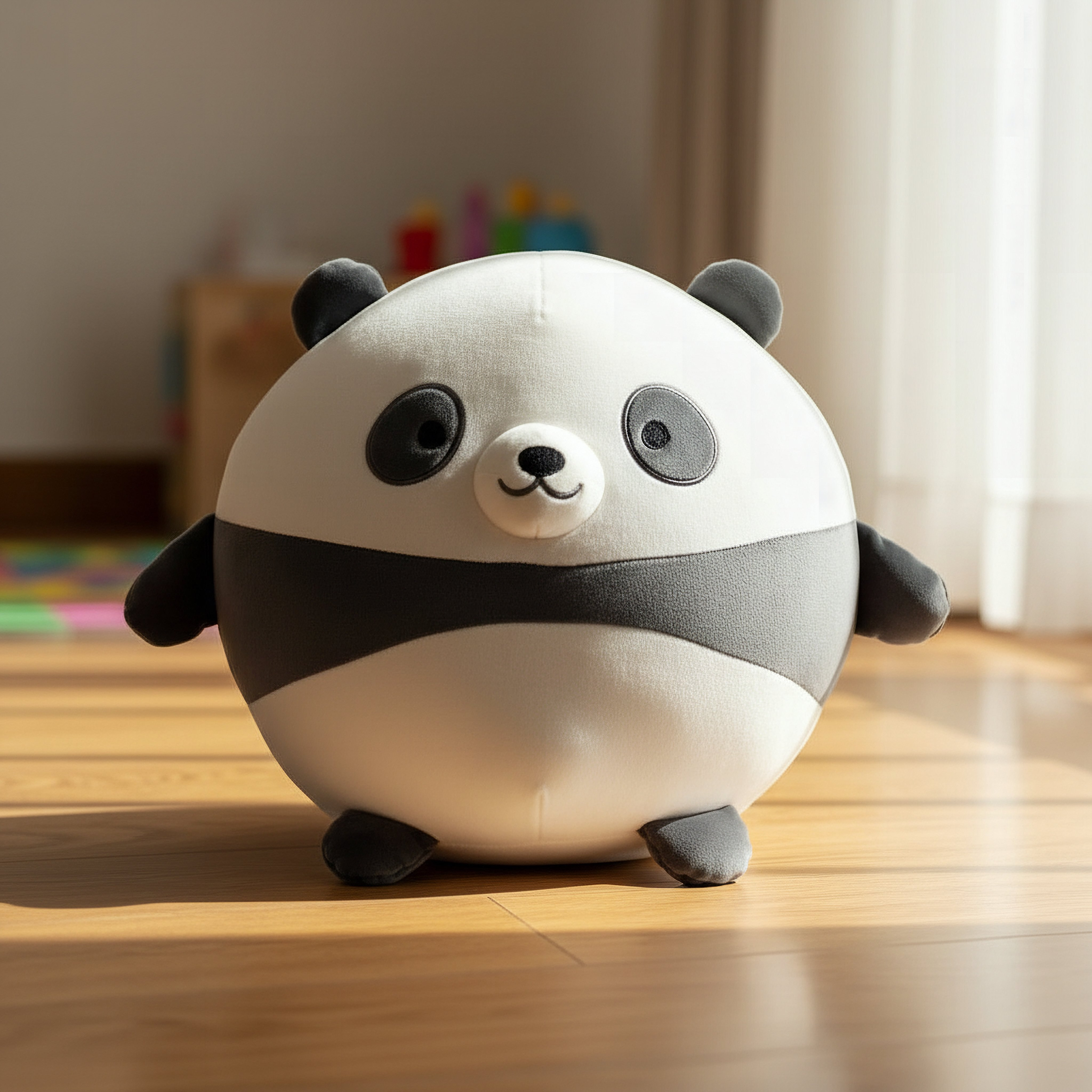 Centaur Round Panda Shaped Cushion - 34x29x26 cm-hbxbedroom-bedding-cushionsandcovers-filledcushions-image-1