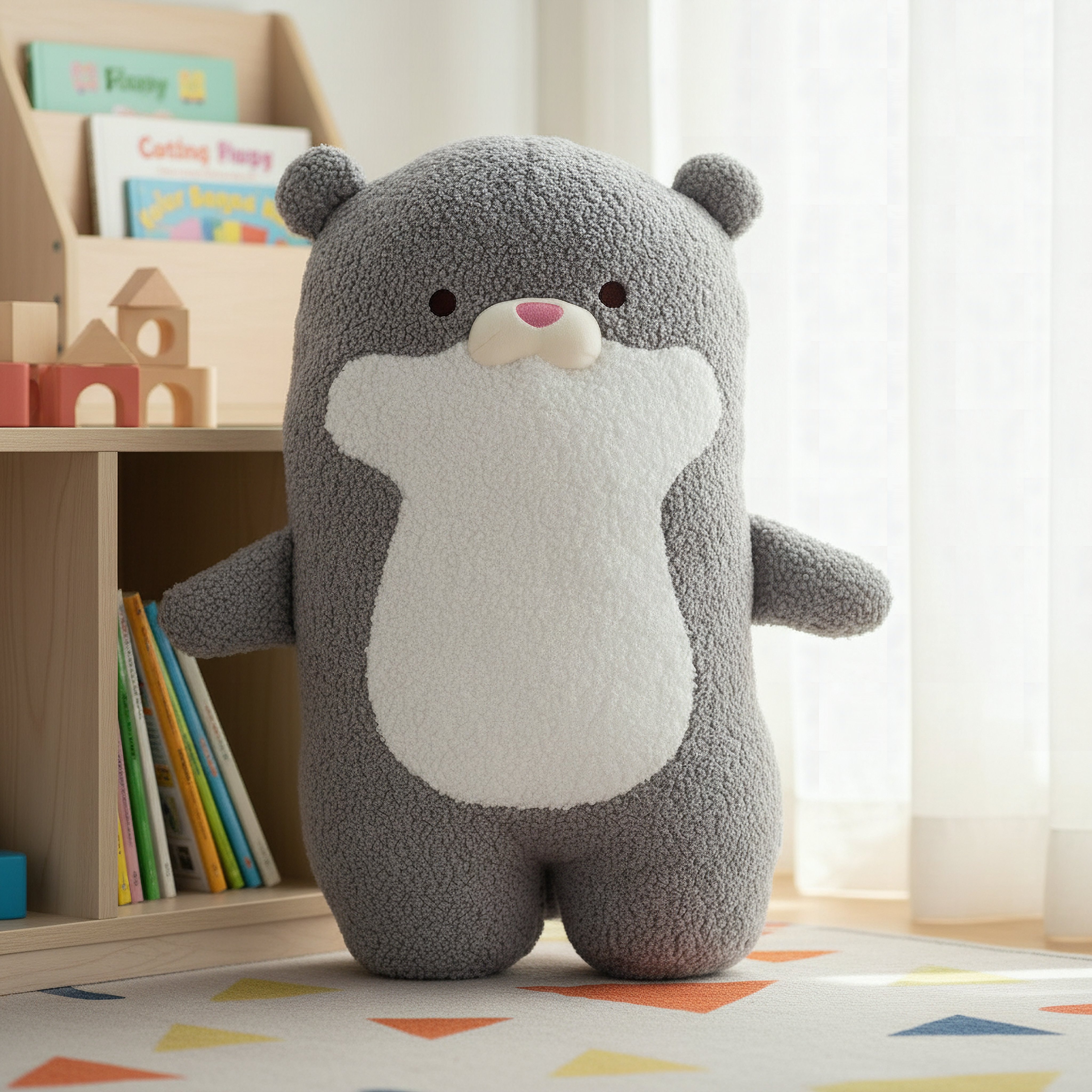 Centaur Otter Shaped Cushion - 40x45x18cm-hbxbedroom-bedding-cushionsandcovers-filledcushions-image-1